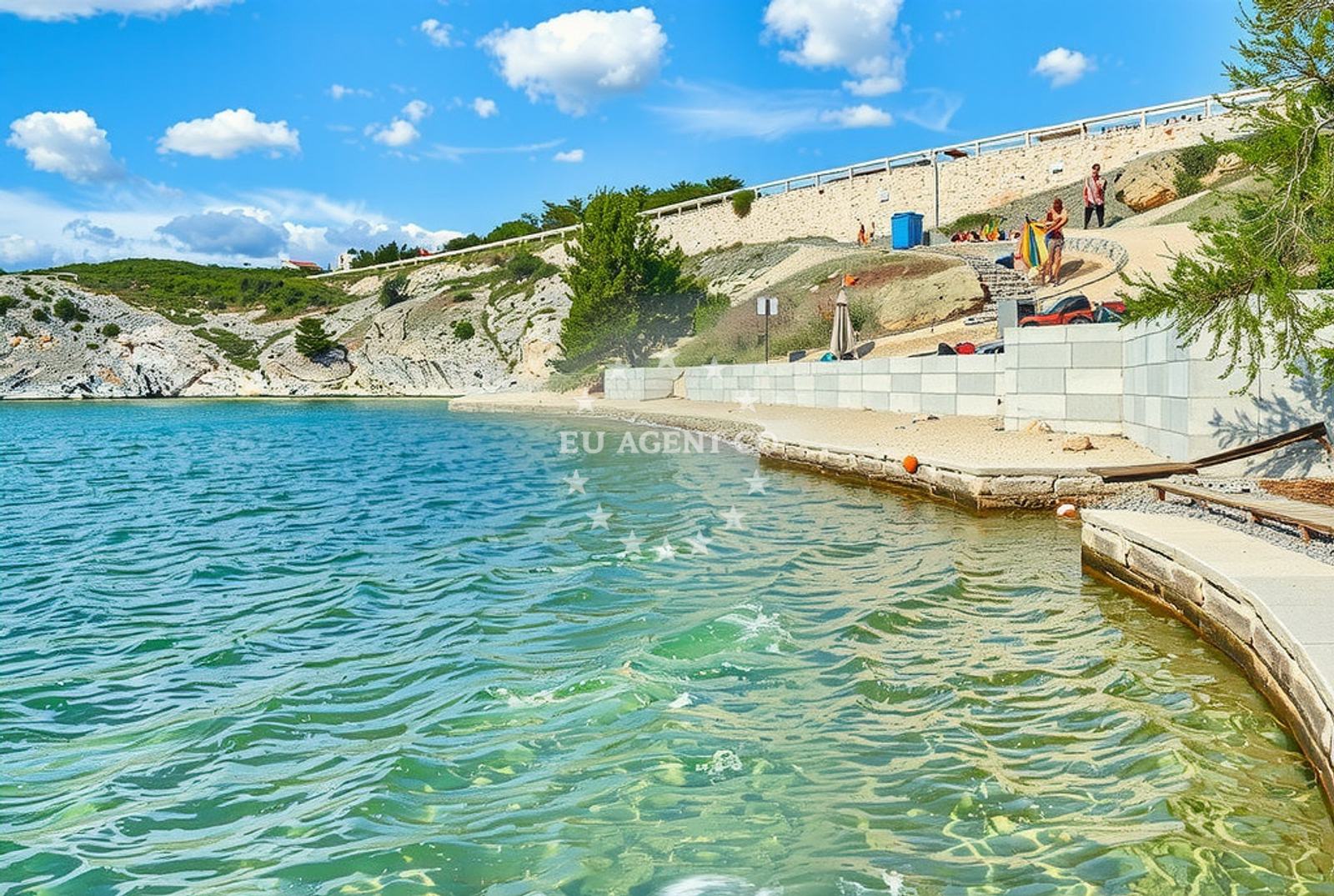 Overview of Vrulja (dog beach), Rtina in Vrulja (plaža za pse)