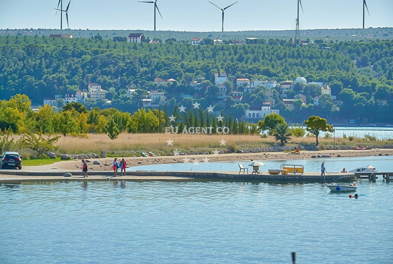 Shoreline and swimming area at Vrulja, Gornji Karin in Vrulja
