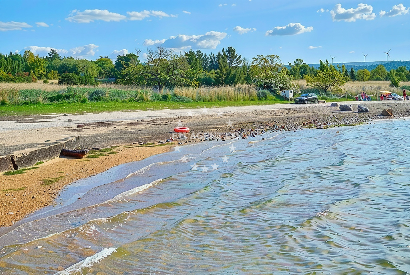 Sea and coastal view of Vrulja, Gornji Karin in Vrulja