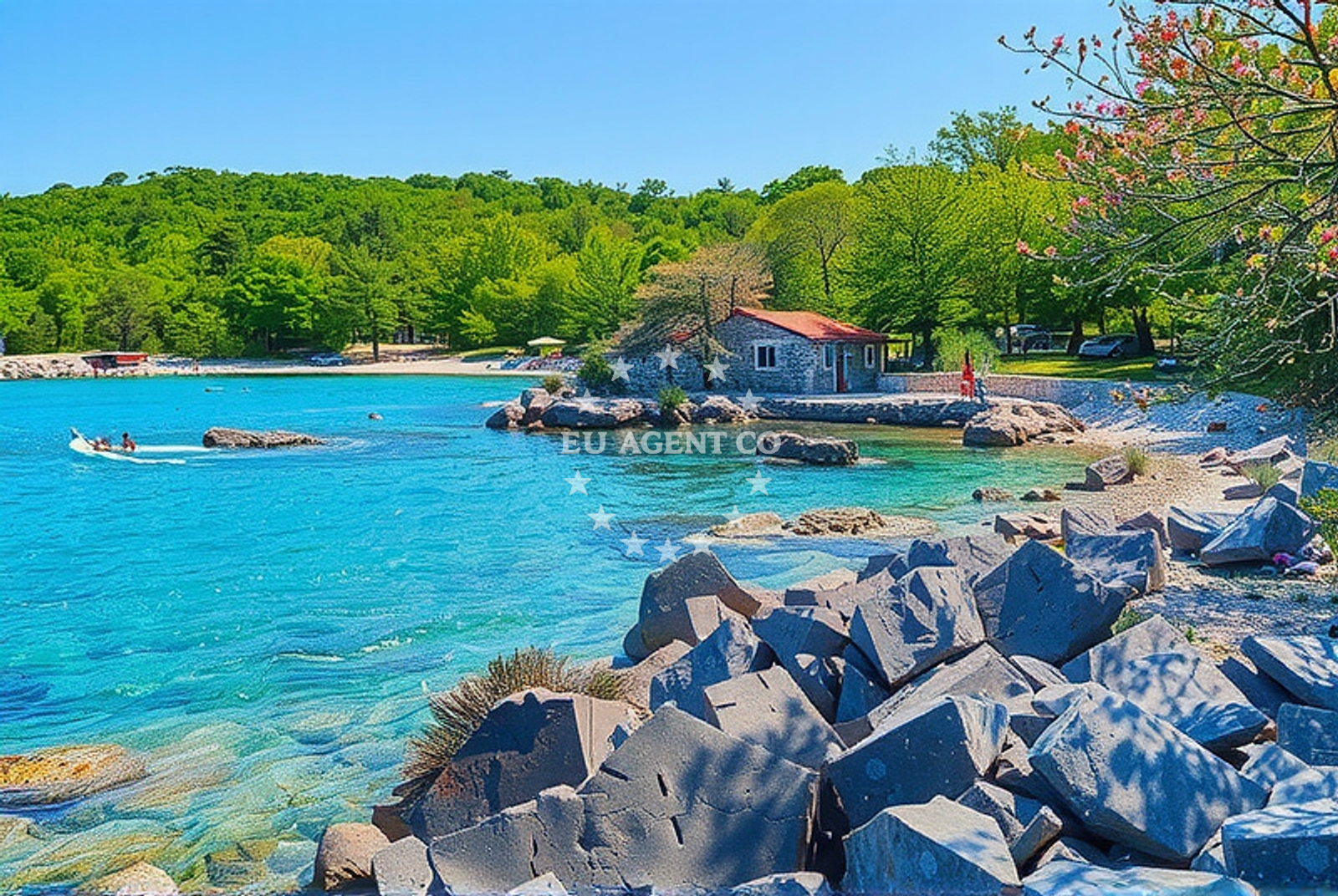 Shoreline and swimming area at Vrulja, Milohnići (Krk) in Vrulja