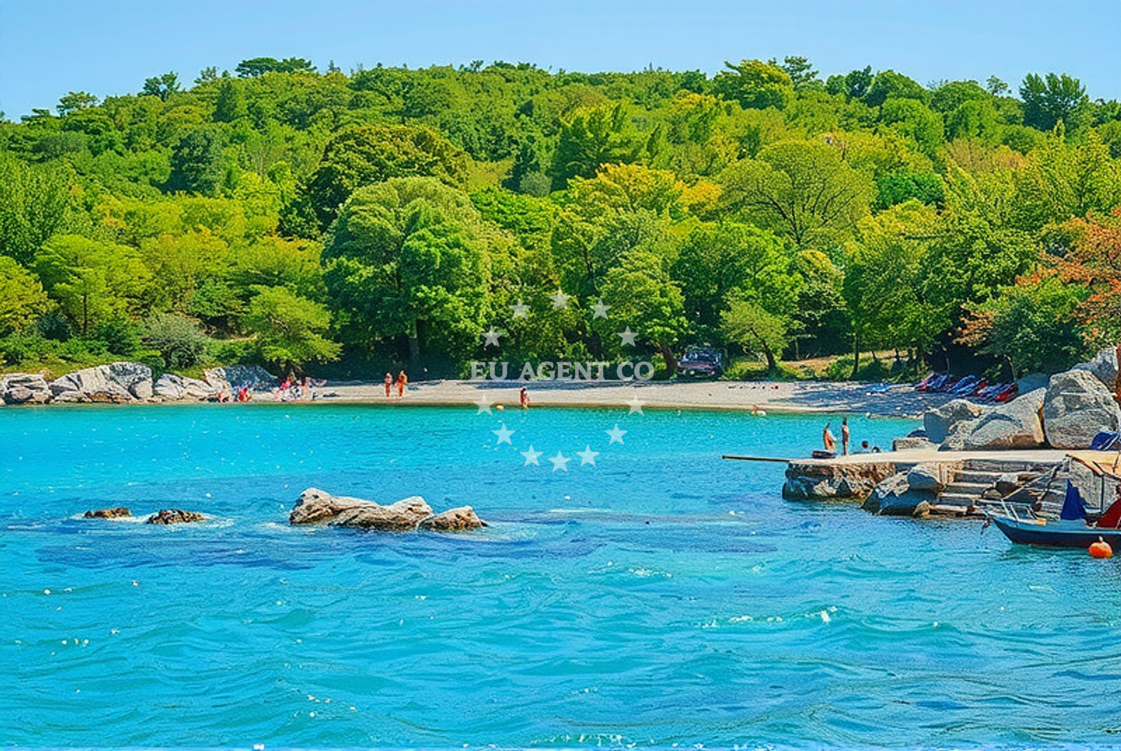 Sea and coastal view of Vrulja, Milohnići (Krk) in Vrulja