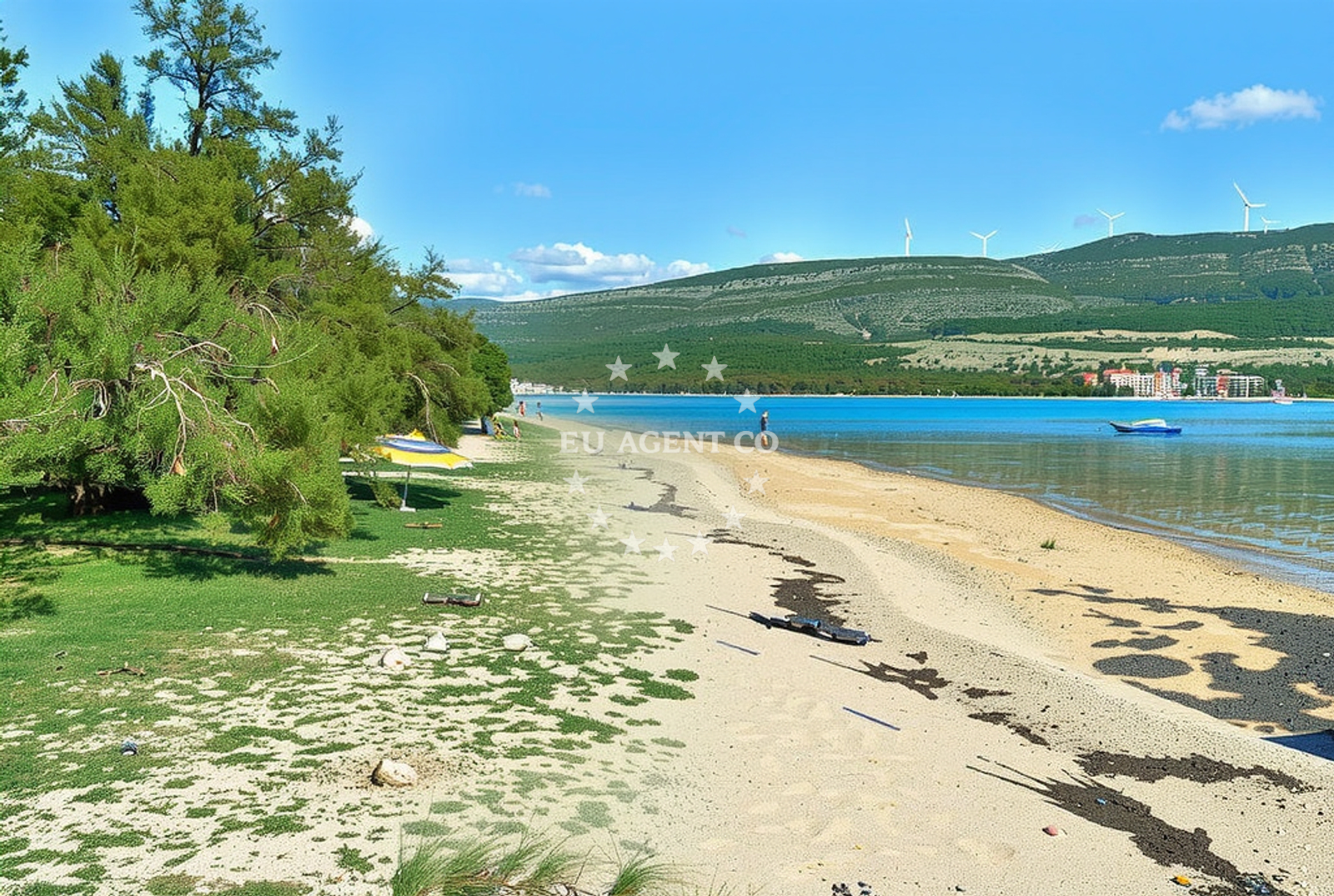 Beach facilities and surroundings at Vrulja sredina, Pridraga in Vrulja sredina