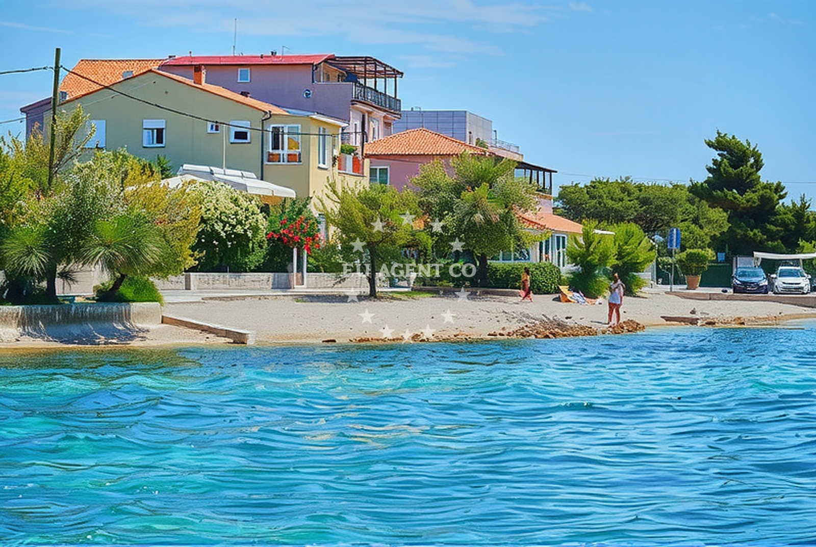 Beach facilities and surroundings at Vukovica, Zadar in Vukovica