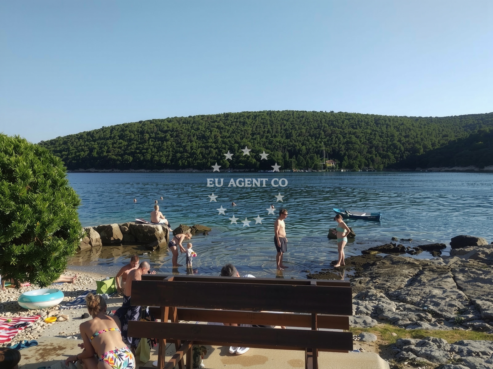 Sea and coastal view of Wild beach in Luka Krnica b.b., Krnica