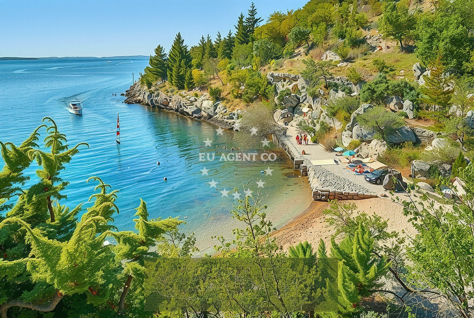 Beach facilities and surroundings at Wild beach in Čavići 1, Starigrad
