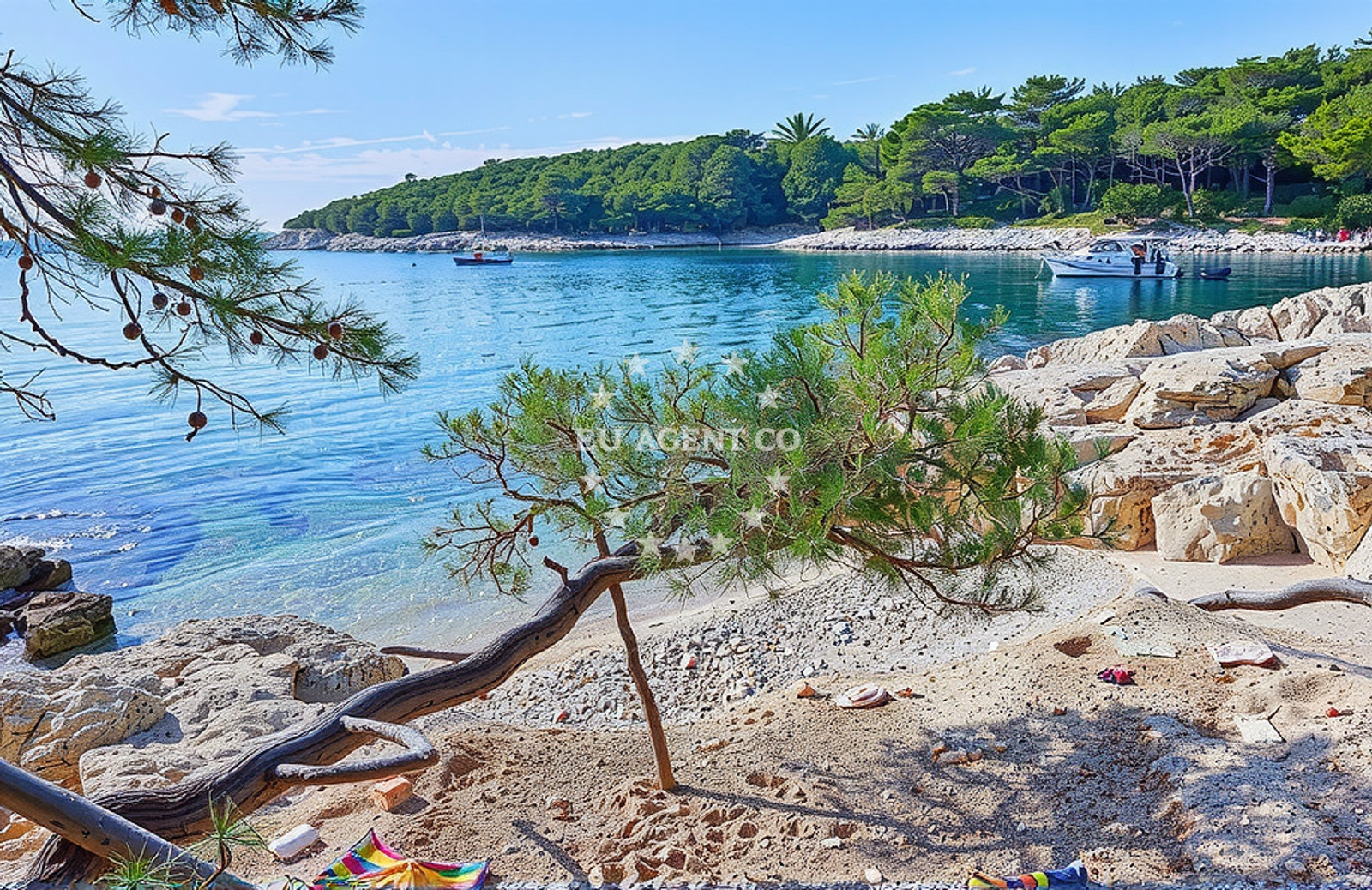 Sea and coastal view of Zabodarski sredina 1, Ćunski (Lošinj) in Zabodarski sredina 1