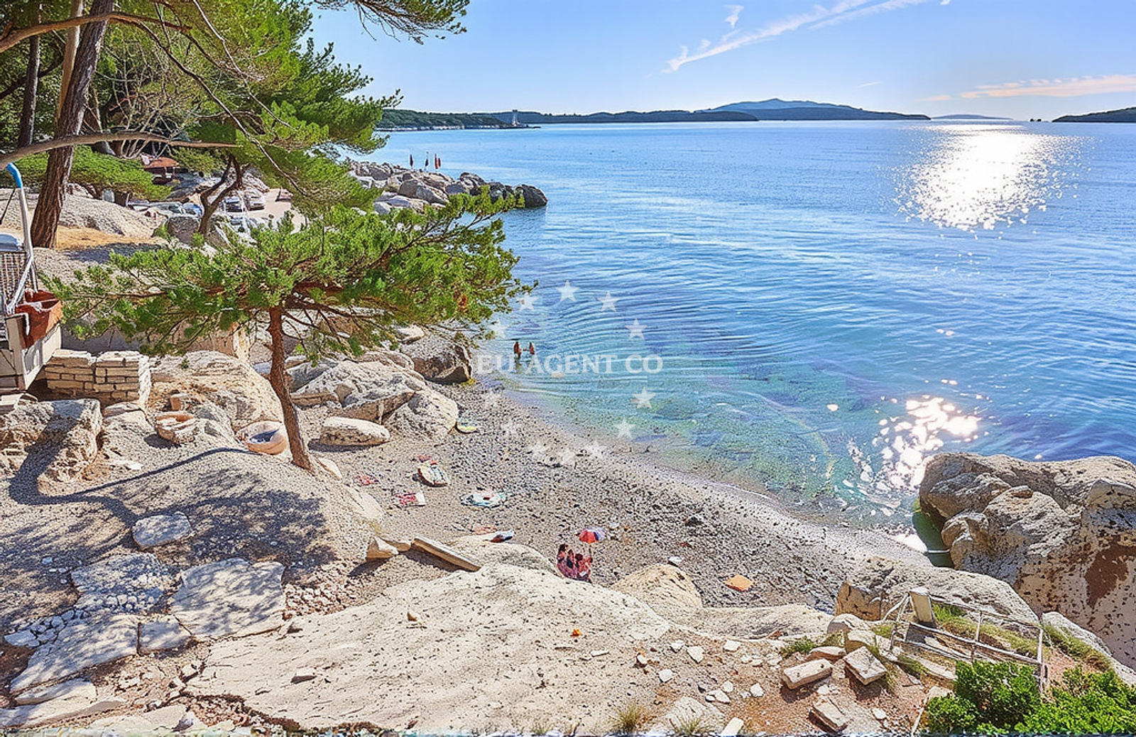 Beach facilities and surroundings at Zabodarski sredina 1, Ćunski (Lošinj) in Zabodarski sredina 1