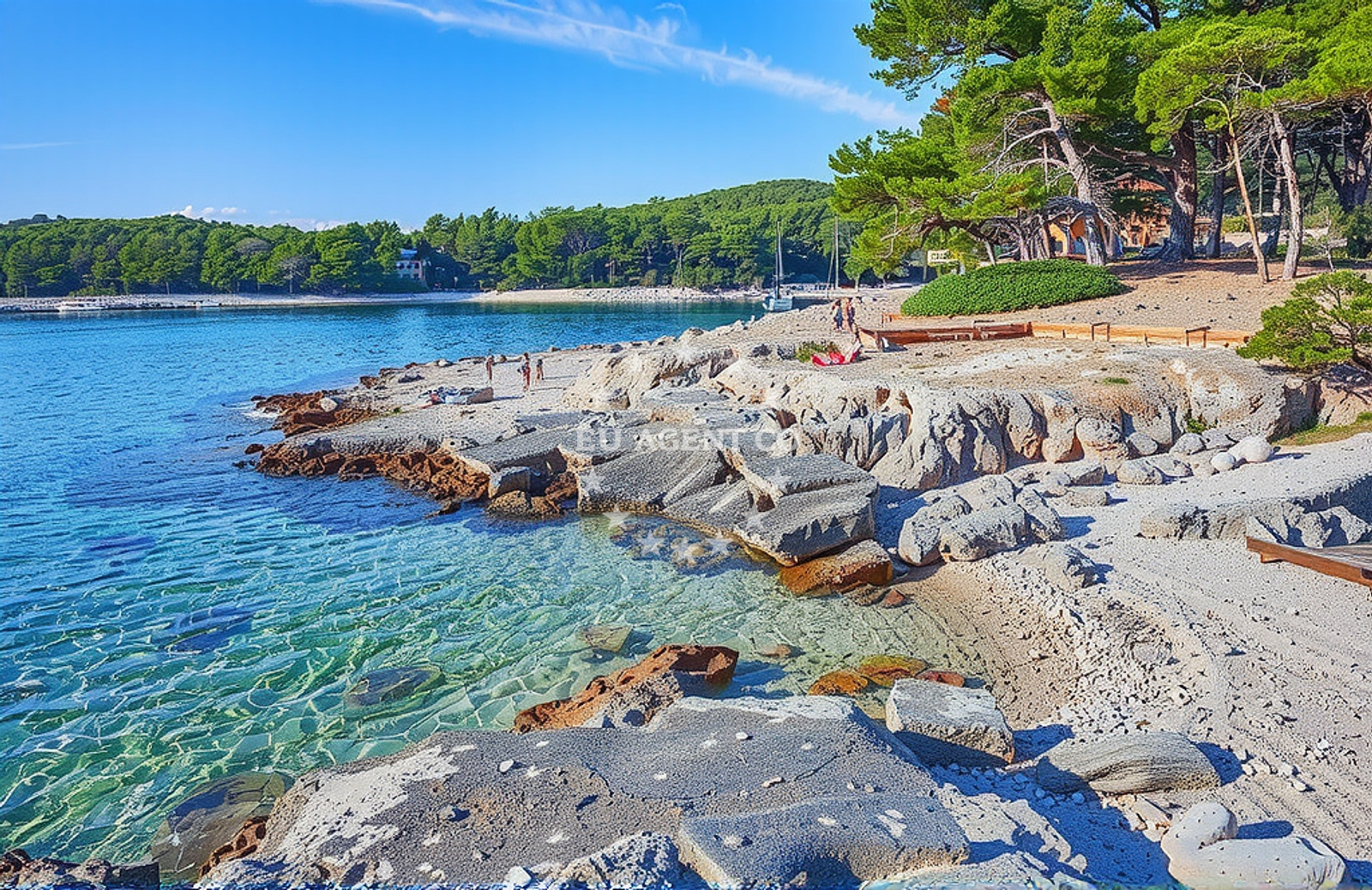 Sea and coastal view of Zabodarski sredina 2, Ćunski (Lošinj) in Zabodarski sredina 2