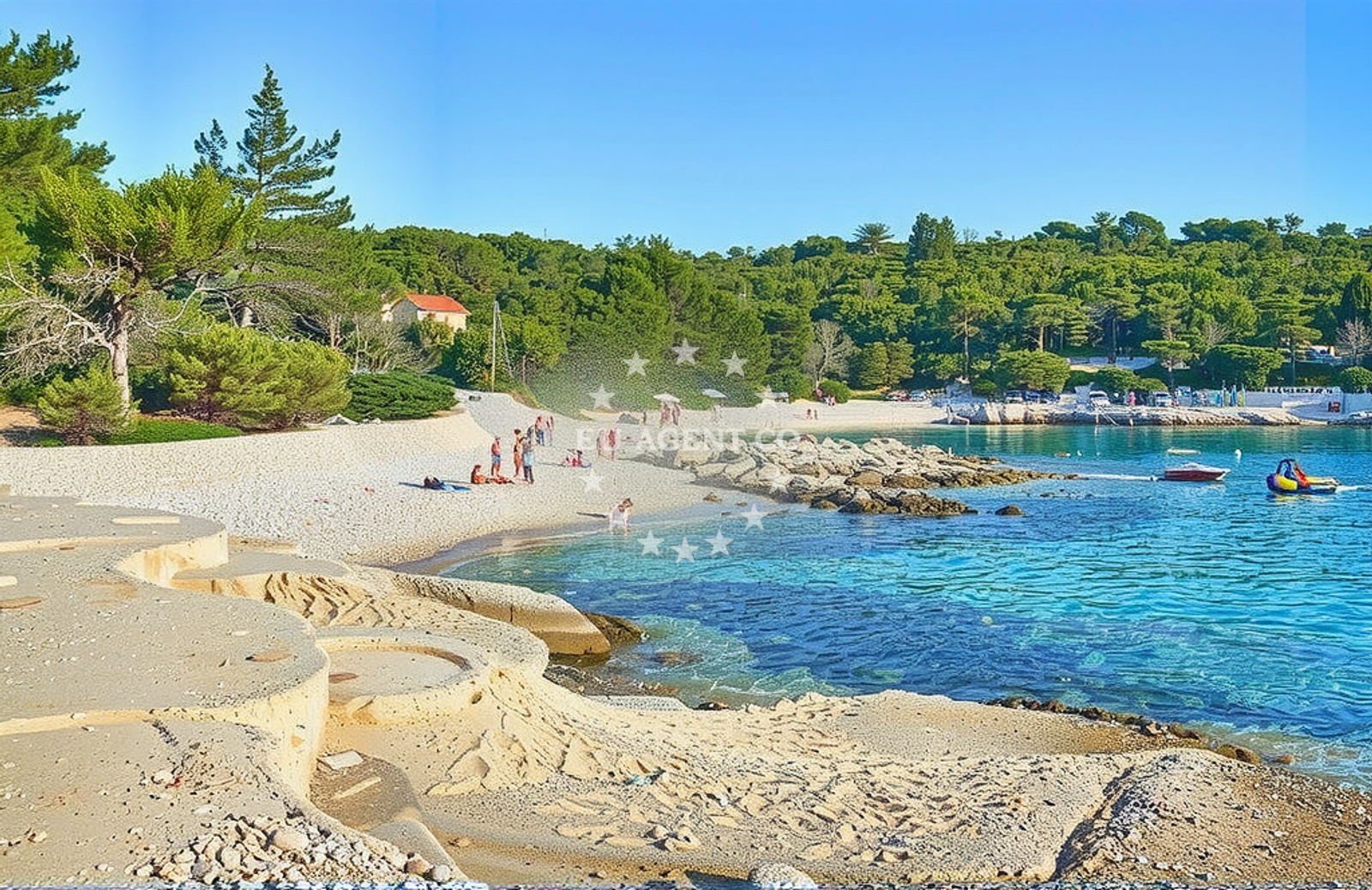Shoreline and swimming area at Zabodarski sredina 4, Ćunski (Lošinj) in Zabodarski sredina 4