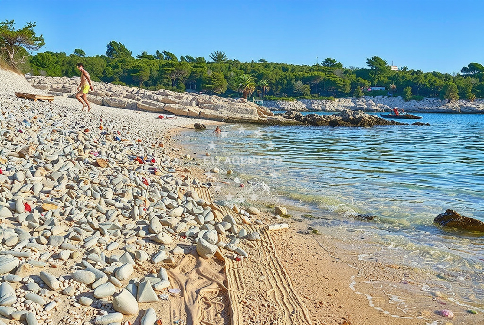Beach facilities and surroundings at Zabodarski sredina 4, Ćunski (Lošinj) in Zabodarski sredina 4
