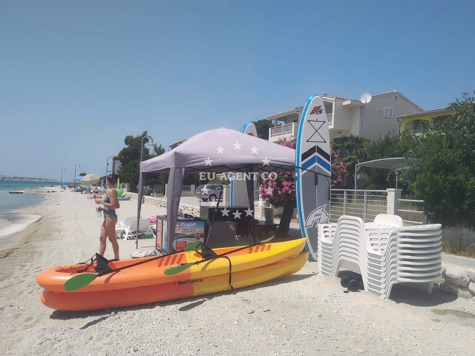 Shoreline and swimming area at Zaboric beach in 17 Put Sike, Zaboric