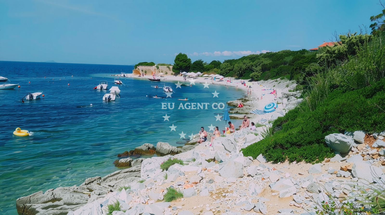 Overview of Zaglav beach in Miholašćica 1i, Miholašćica