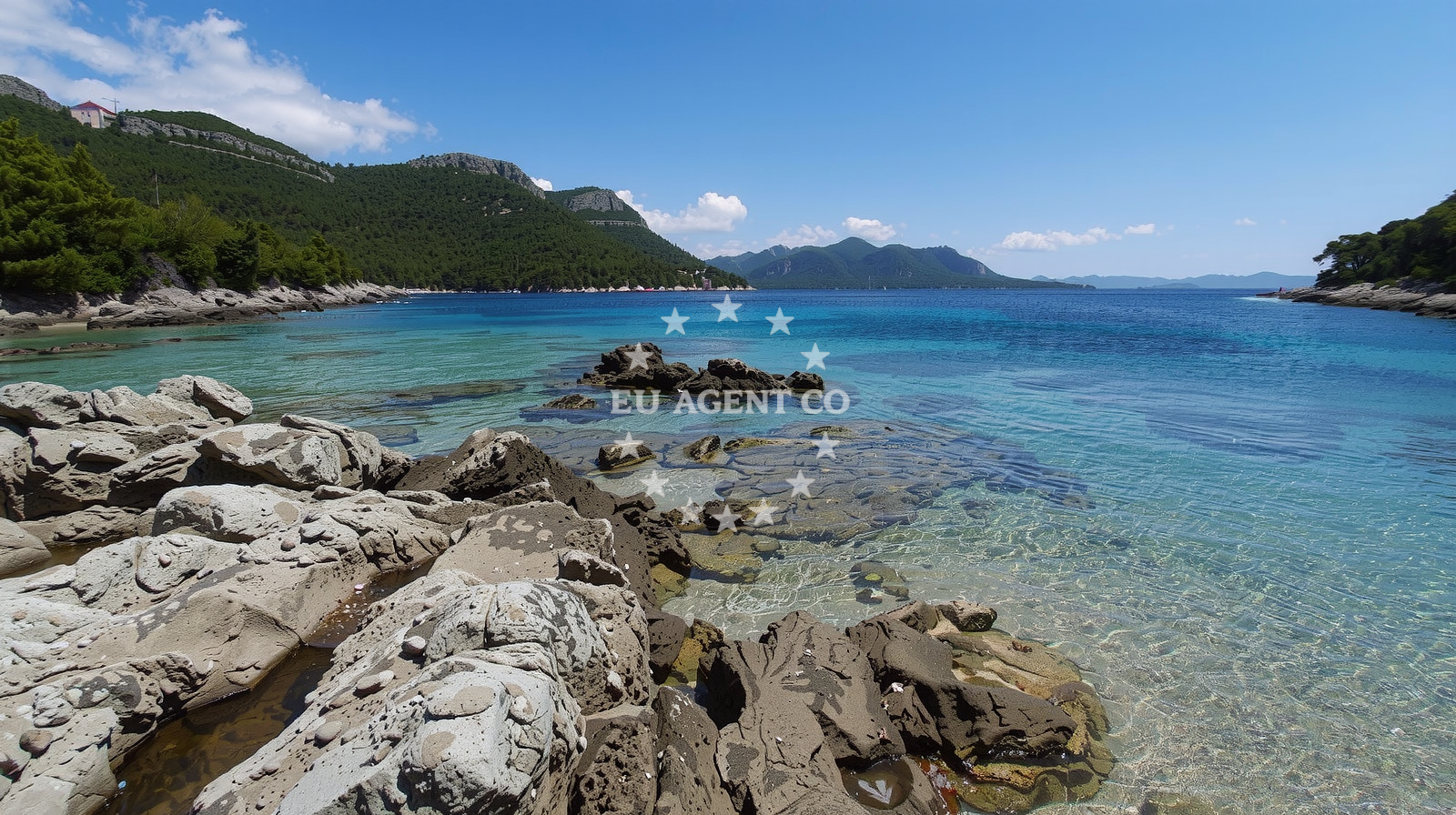 Sea and coastal view of Zaglavak beach in Janjina 5a, Janjina