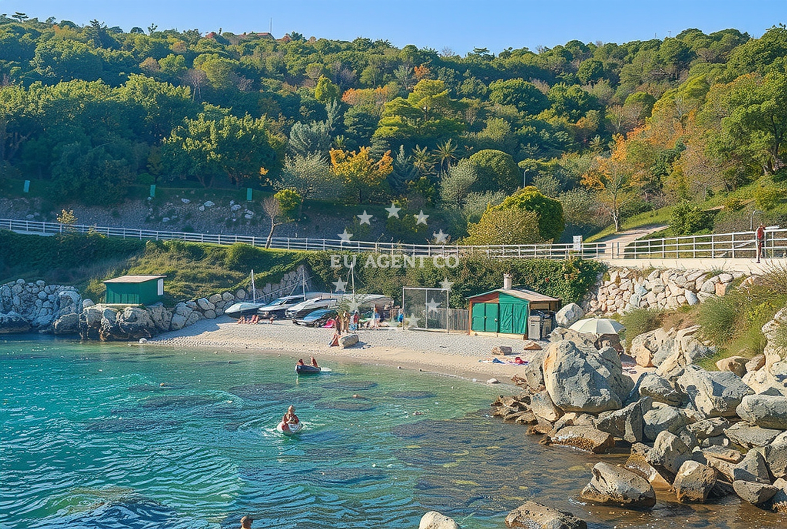 Overview of Zagore: beaches and coves in Zagore