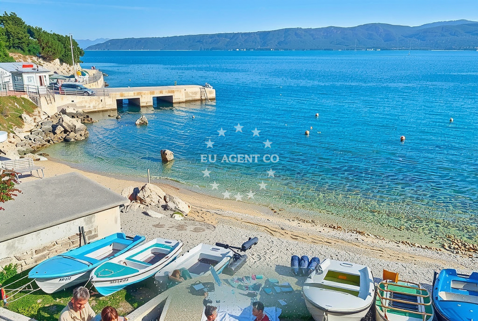 Sea and coastal view of Zagore: beaches and coves in Zagore