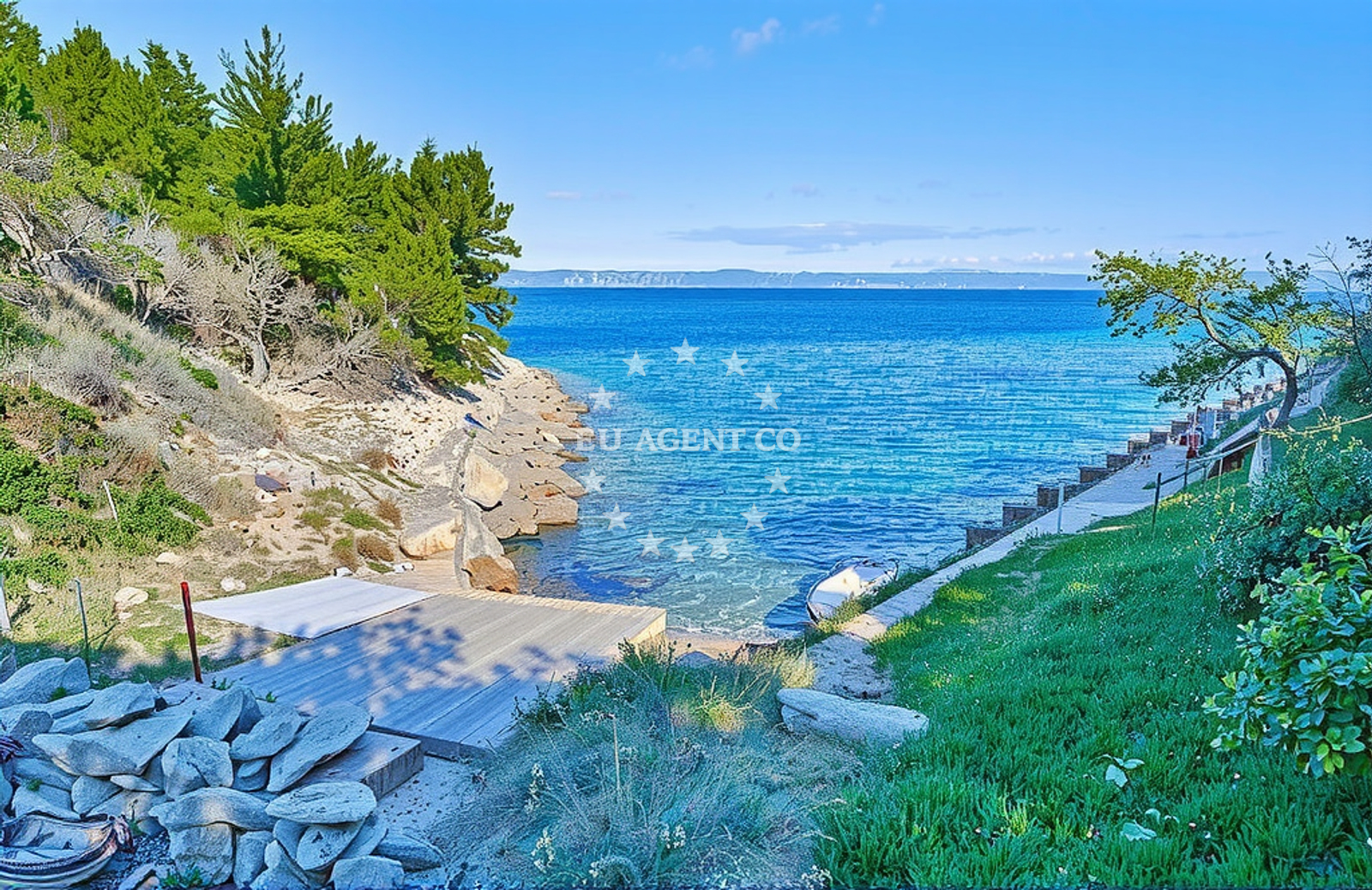 Shoreline and swimming area at Žajkova, Blato (Korčula) in Žajkova