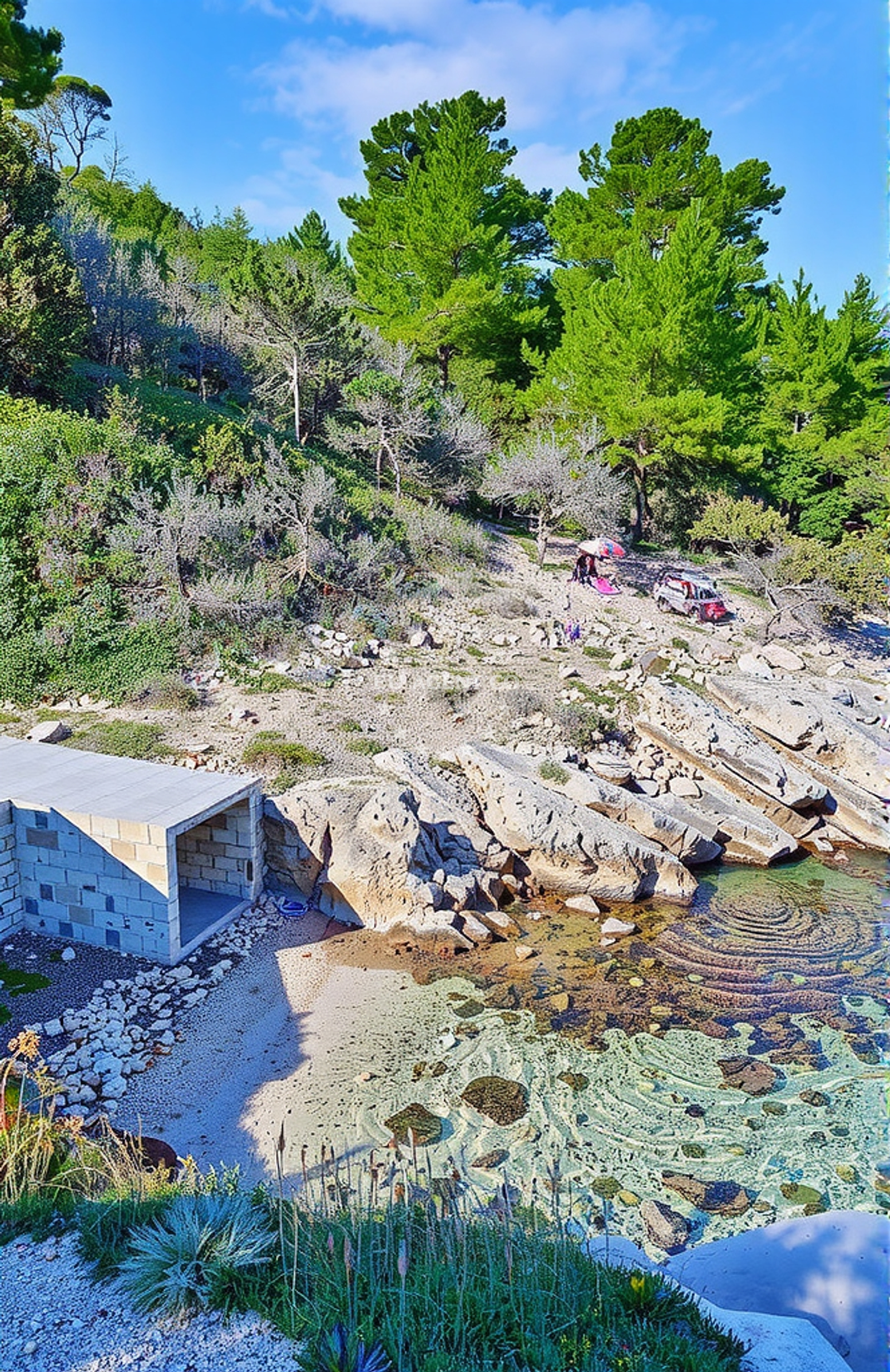 Sea and coastal view of Žajkova, Blato (Korčula) in Žajkova