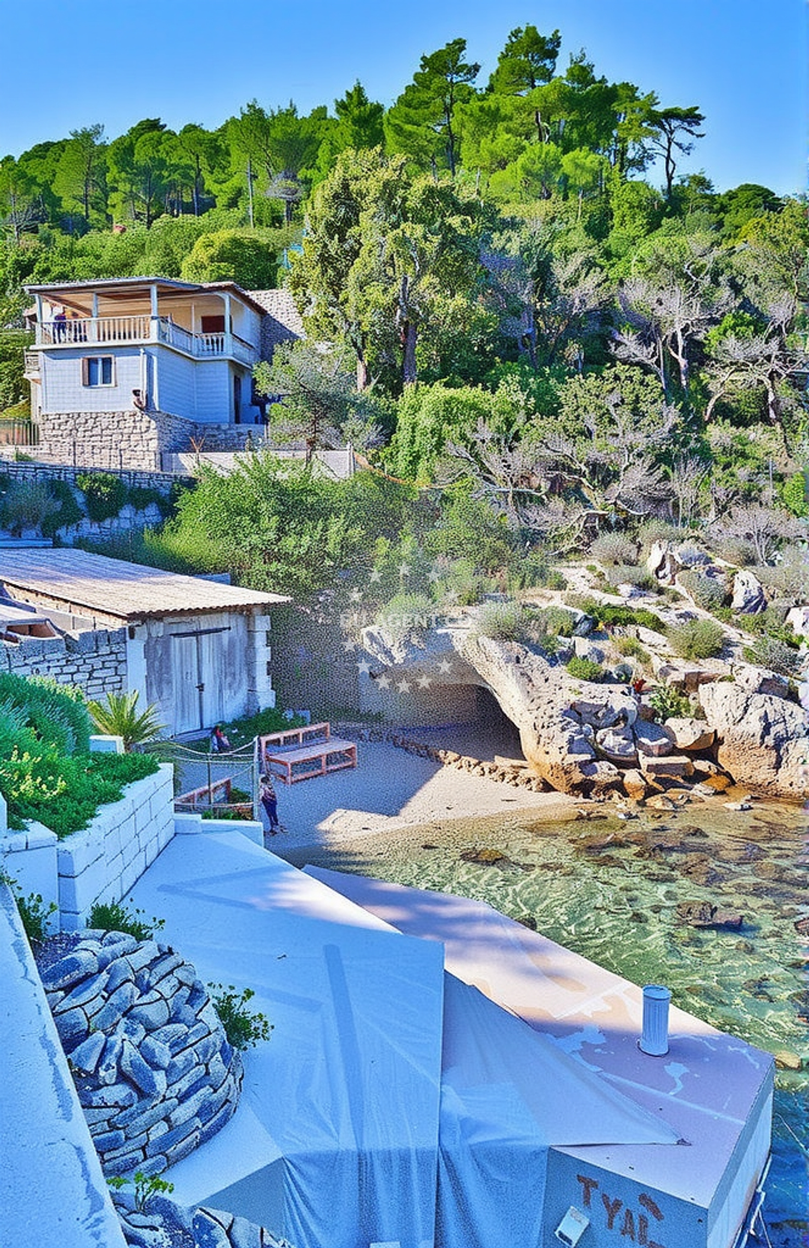Beach facilities and surroundings at Žajkova, Blato (Korčula) in Žajkova