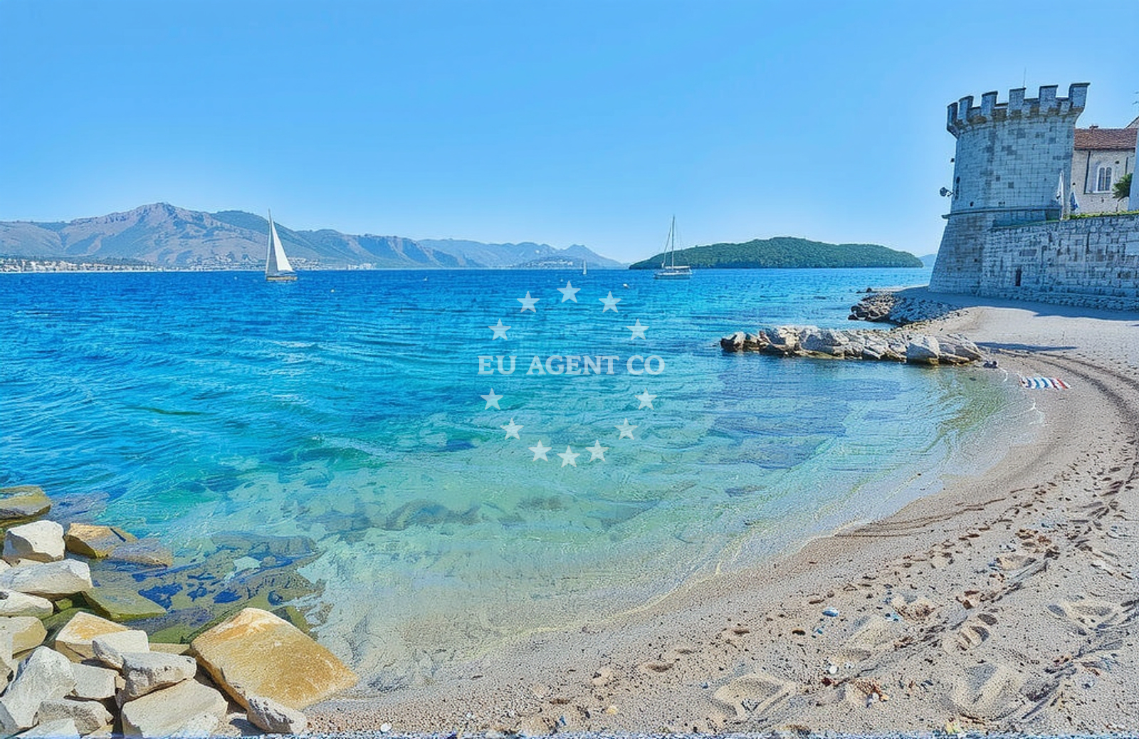 Additional view of Zakerjan Zrnovo beach in Ulica Plokata 19. travnja 1921. 15, Korčula