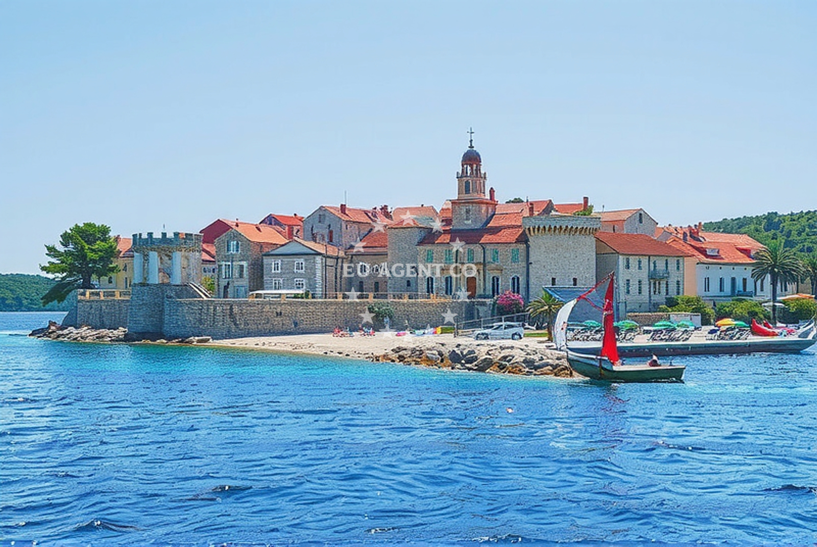 Additional view of Zakerjan Zrnovo beach in Ulica Plokata 19. travnja 1921. 15, Korčula