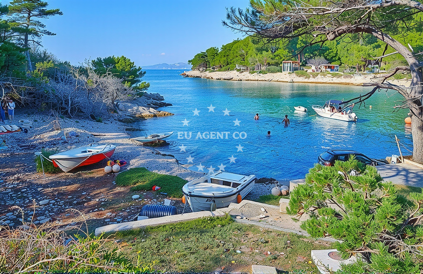 Shoreline and swimming area at Zaklopatica, Vela Luka (Korčula) in Zaklopatica
