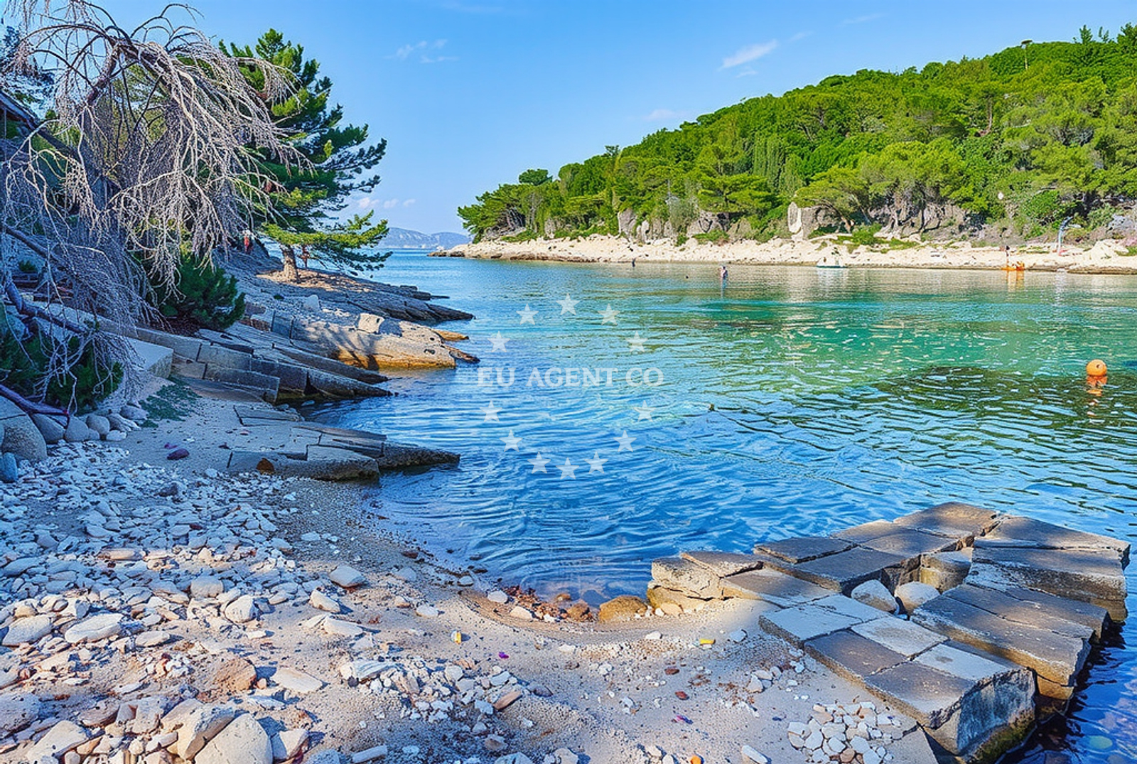 Sea and coastal view of Zaklopatica, Vela Luka (Korčula) in Zaklopatica