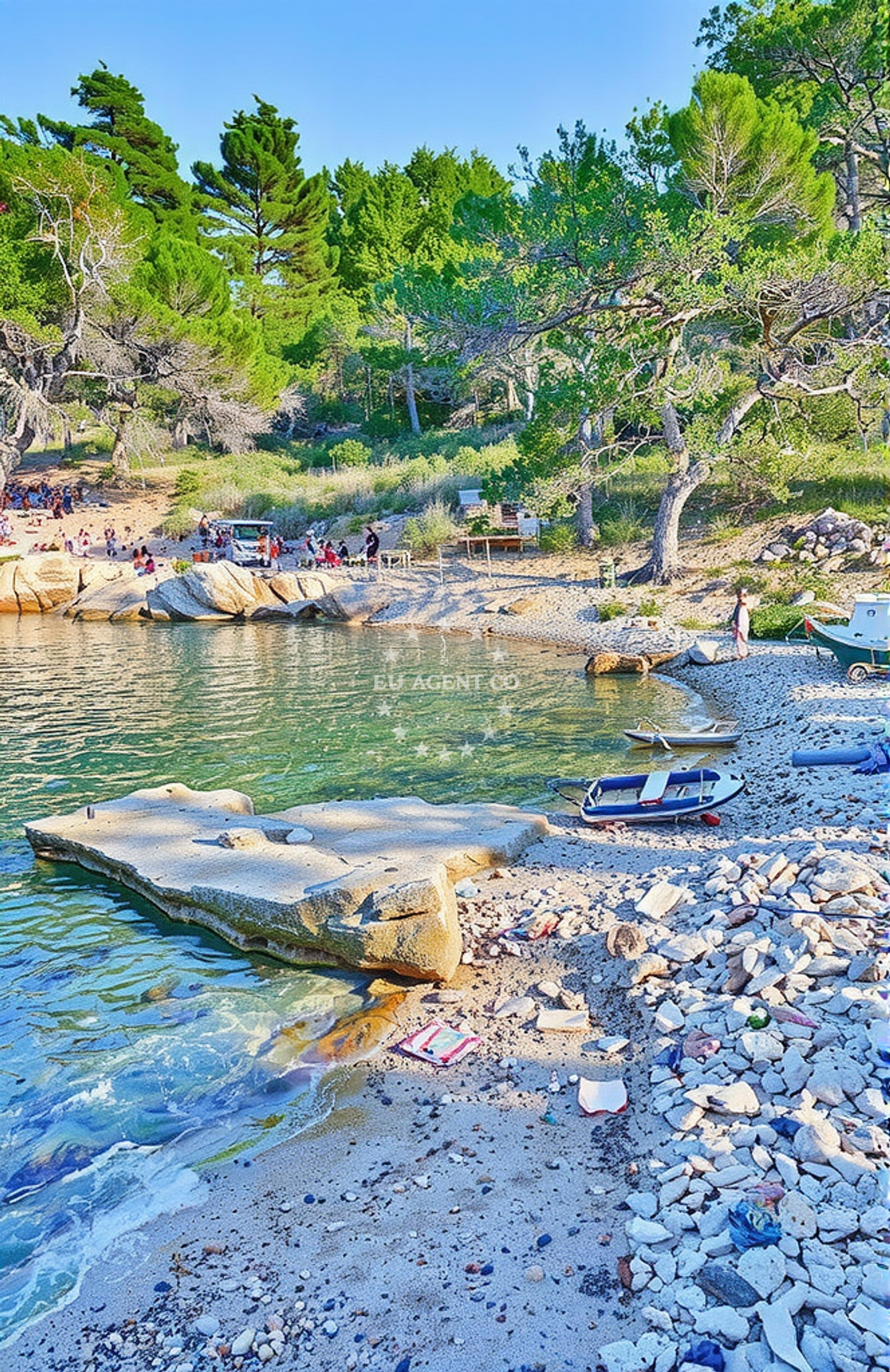 Beach facilities and surroundings at Zaklopatica, Vela Luka (Korčula) in Zaklopatica