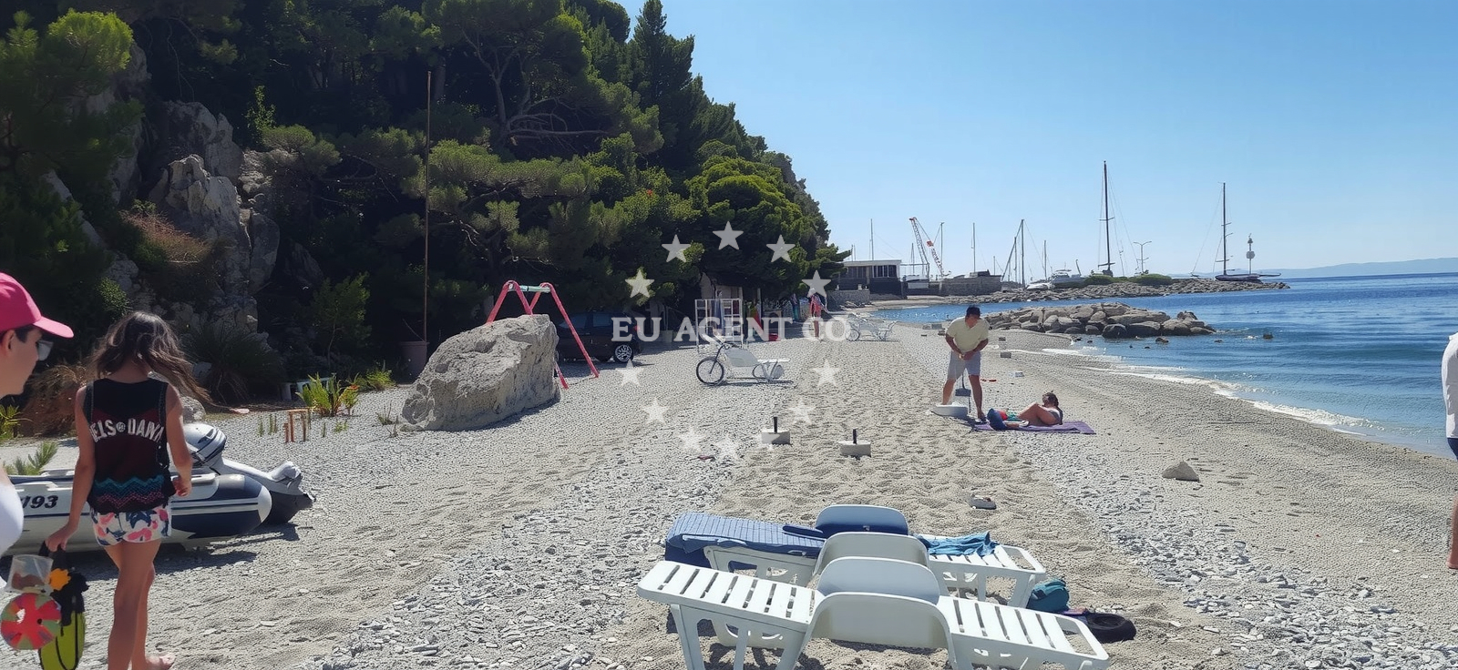 Sea and coastal view of Zal beach in Bratuš 18, Promajna