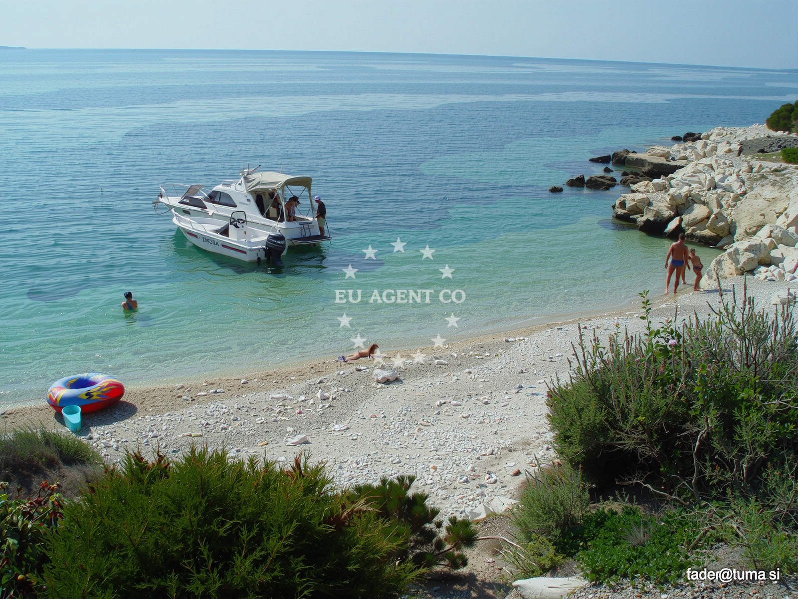 Sea and coastal view of Zal beach in Kamping Lopari, Nerezine