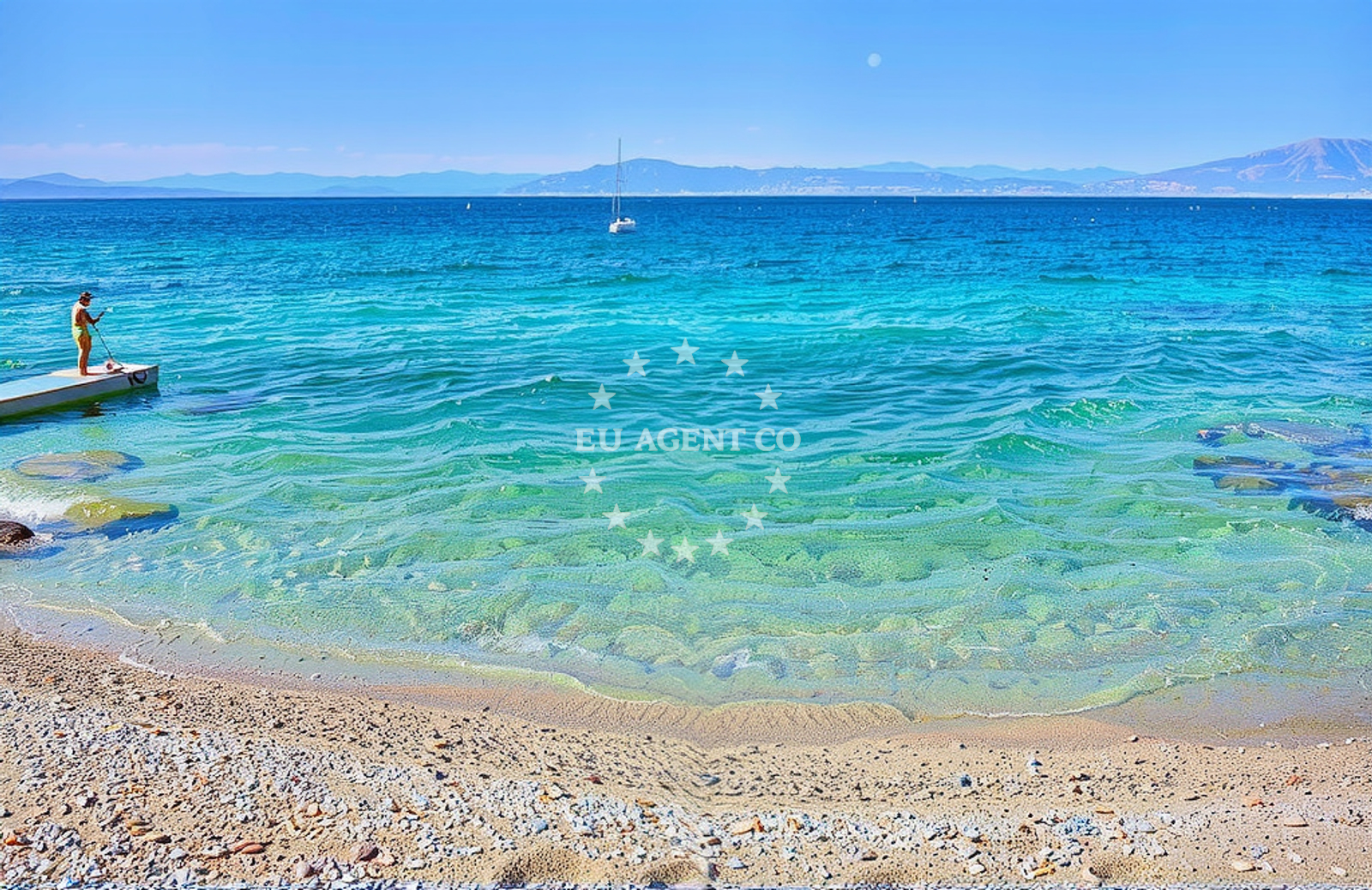 Sea and coastal view of Žalce, Sutivan (Brač) in Žalce