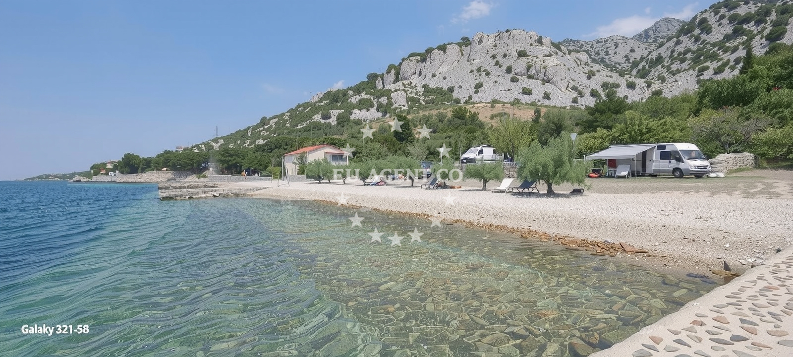 Overview of Zalo Beach in Lukovo Šugarje 65, Lukovo Šugarje