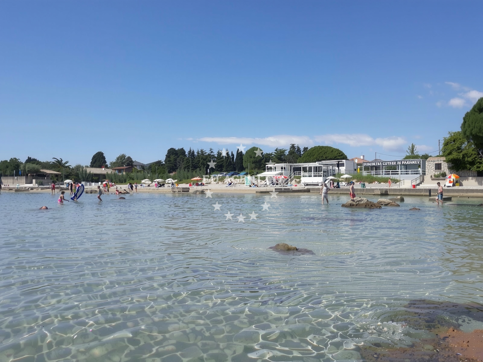 Overview of Zambratija beach in , Zambratija