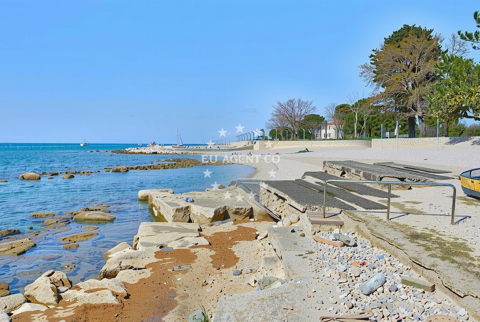 Shoreline and swimming area at Zambratija: beaches and coves (4) in Zambratija