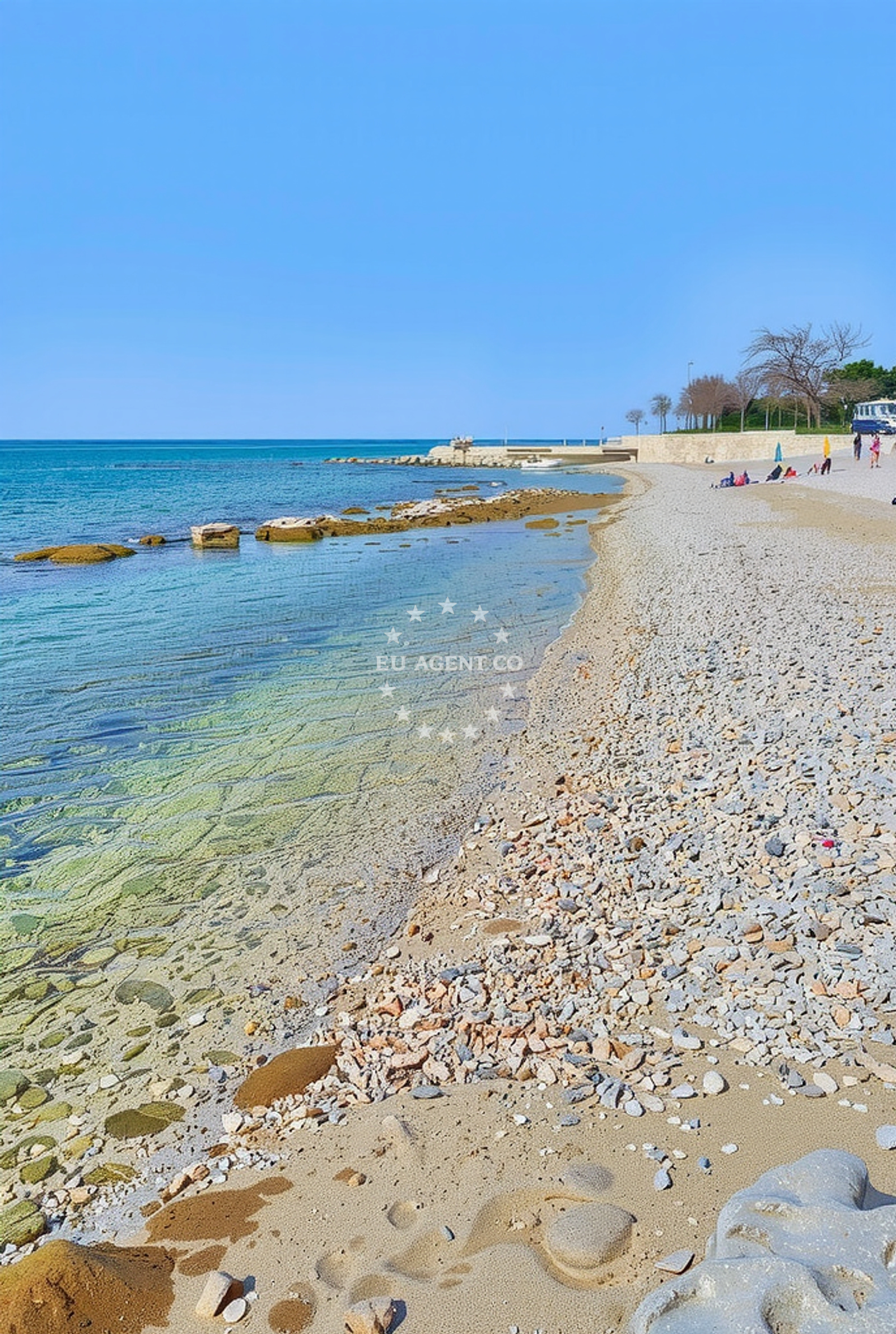 Sea and coastal view of Zambratija: beaches and coves (4) in Zambratija