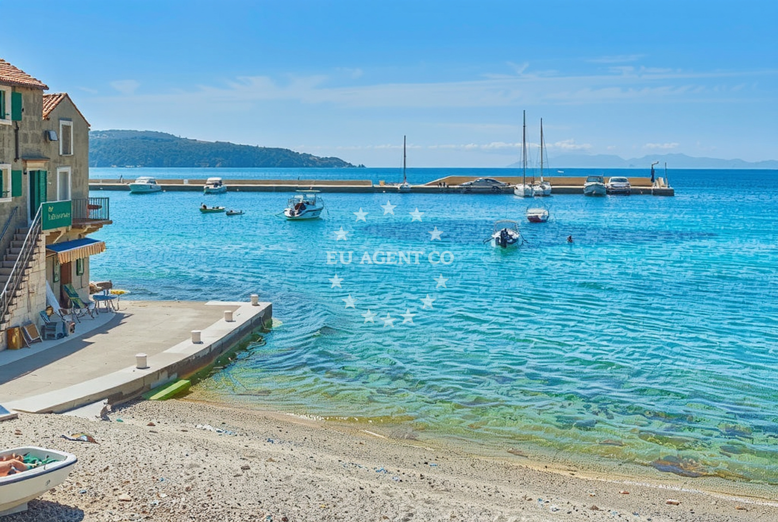 Shoreline and swimming area at Žanićovo, Komiža (Vis) in Žanićovo