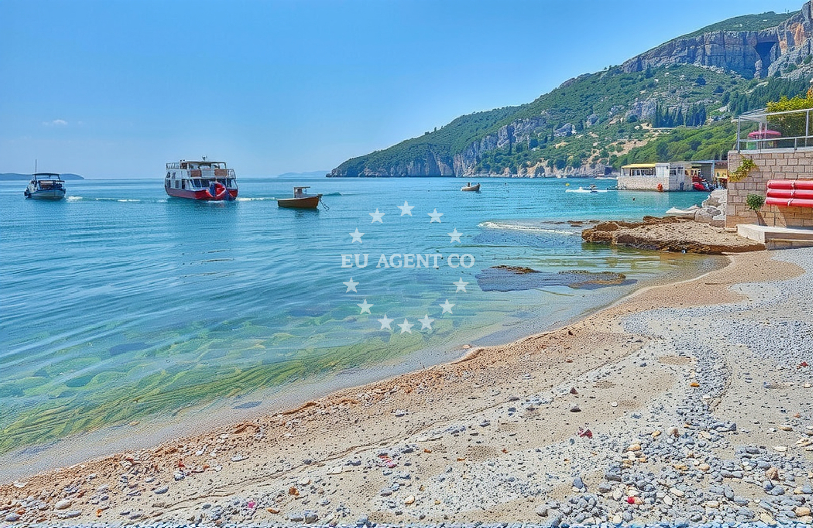 Sea and coastal view of Žanićovo, Komiža (Vis) in Žanićovo