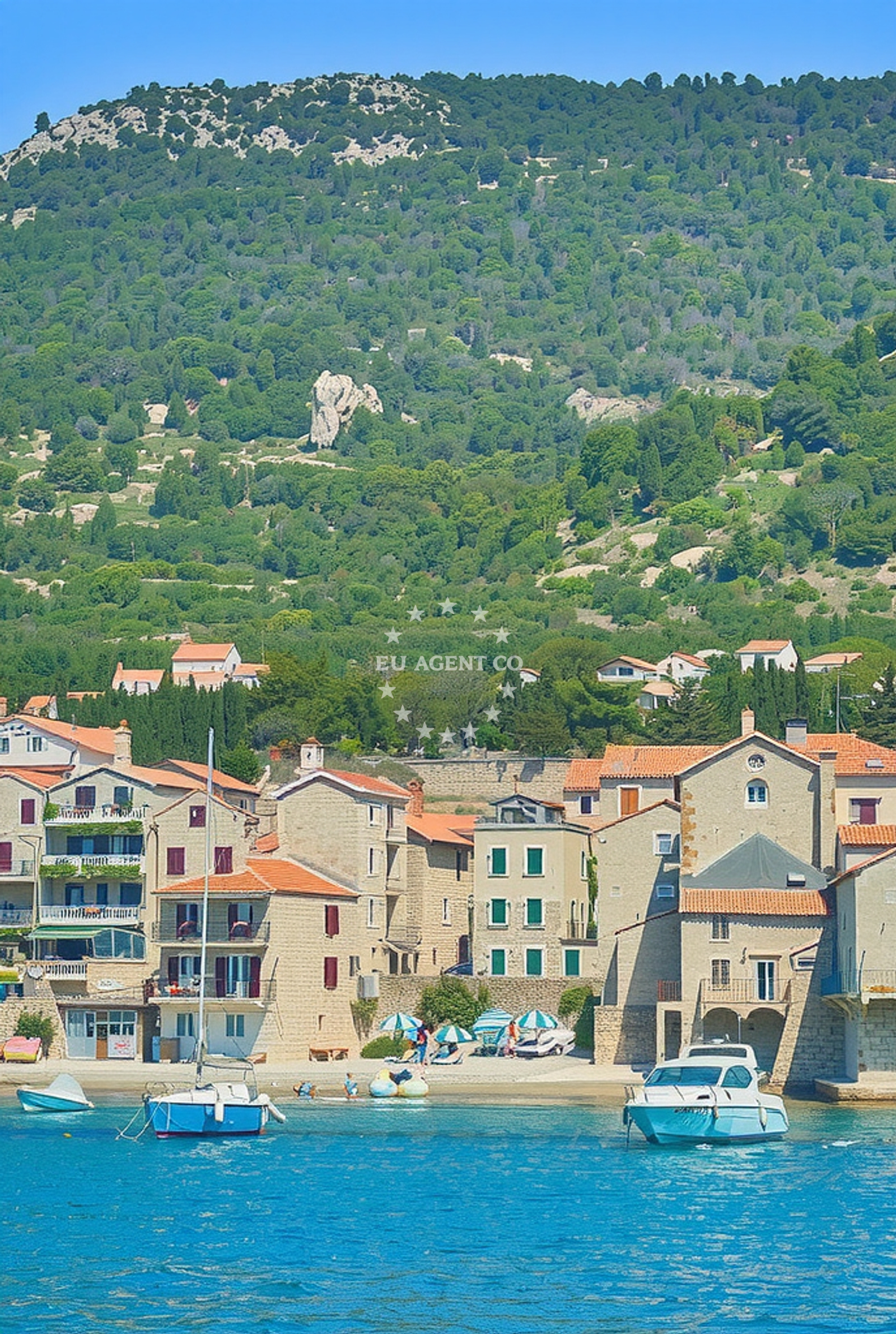 Beach facilities and surroundings at Žanićovo, Komiža (Vis) in Žanićovo