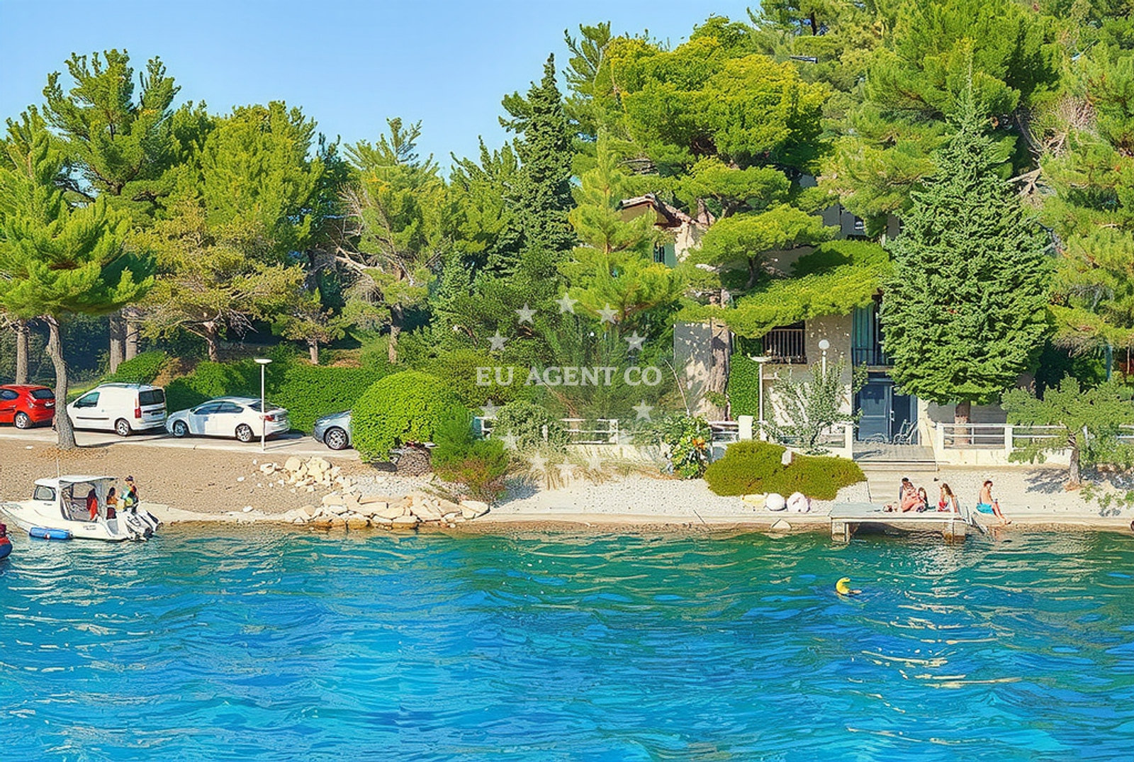 Shoreline and swimming area at Zaotrić, Kali (Ugljan) in Zaotrić