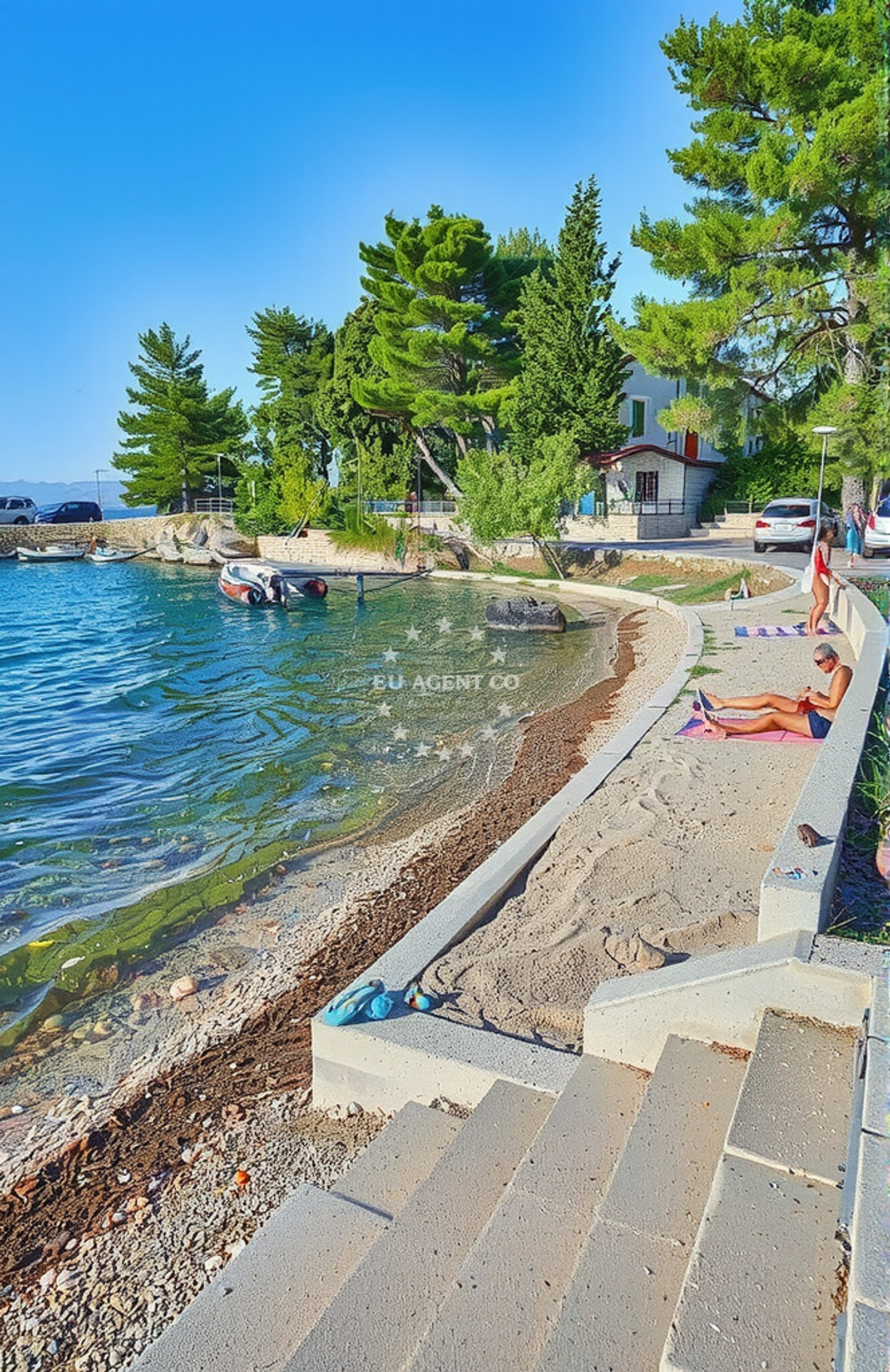 Beach facilities and surroundings at Zaotrić, Kali (Ugljan) in Zaotrić
