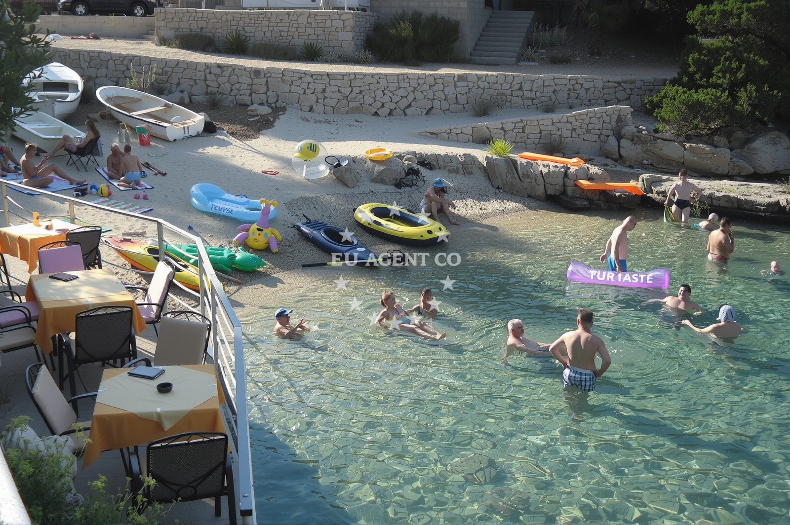 Shoreline and swimming area at Zarace beach in Zastražišće 177, Zastražišće