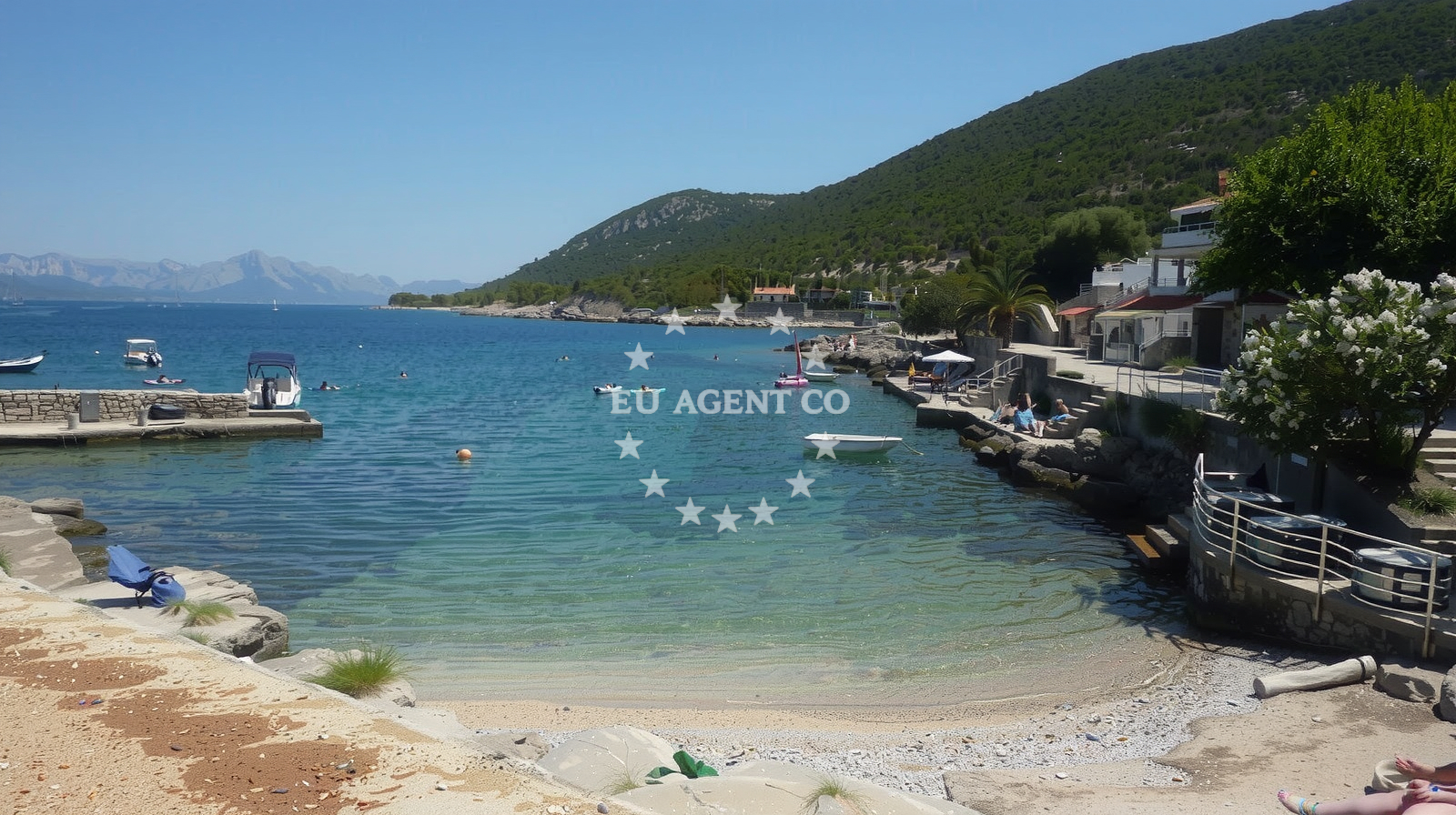 Sea and coastal view of Zarace beach in Zastražišće 177, Zastražišće