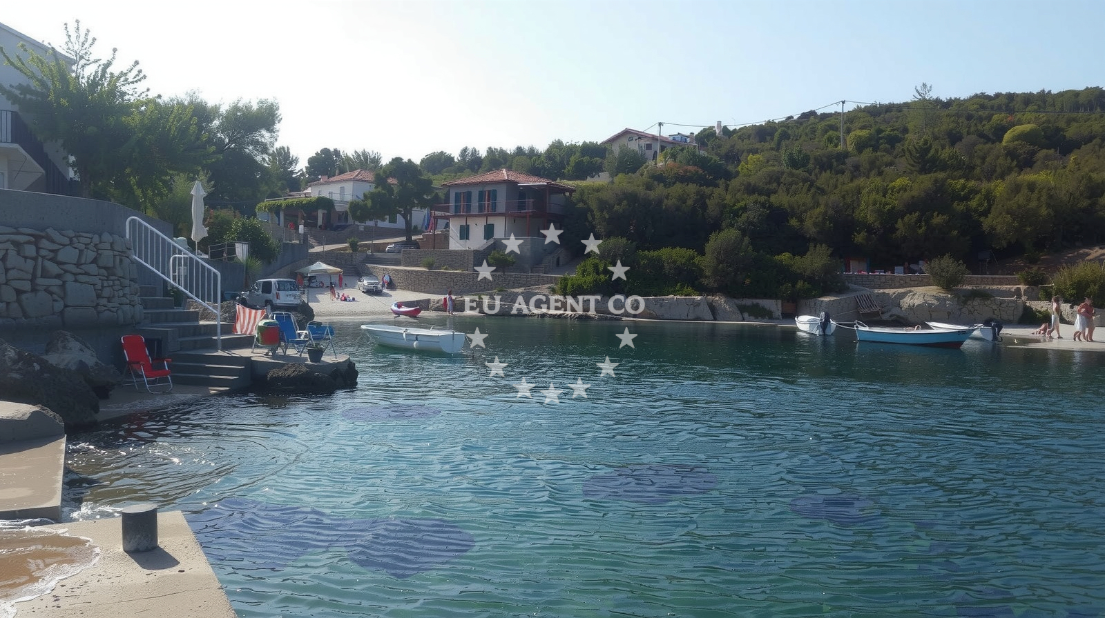 Beach facilities and surroundings at Zarace beach in Zastražišće 177, Zastražišće