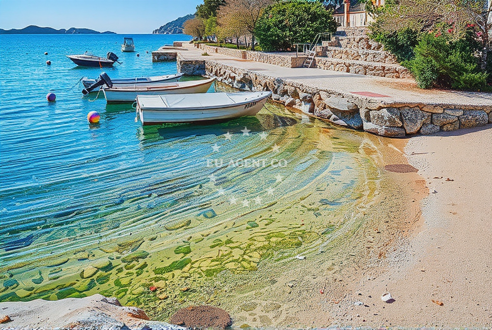Sea and coastal view of Zatoglav: beaches and coves (2) in Zatoglav