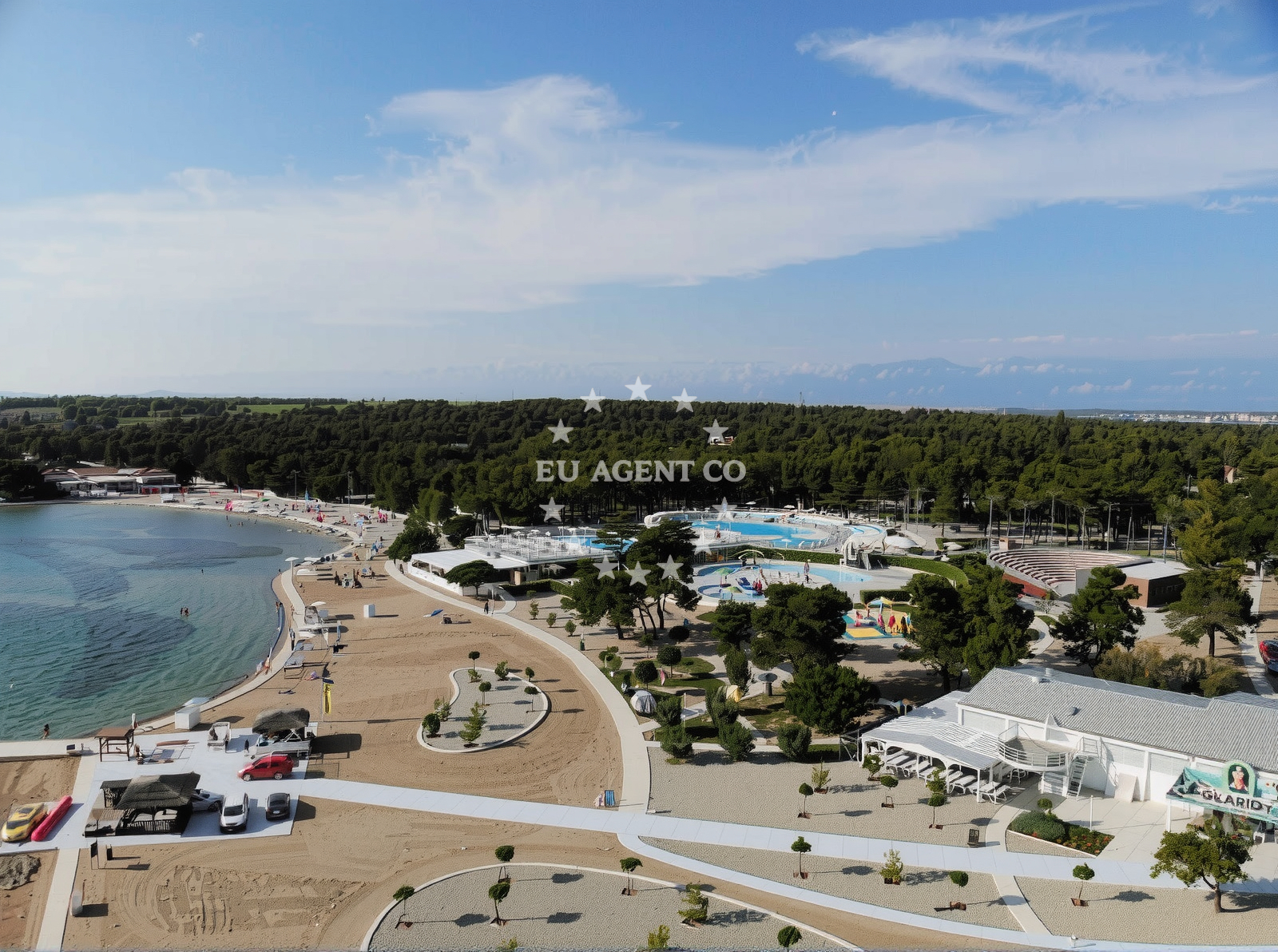 Sea and coastal view of Zaton beach in Draznikova 78, Zaton