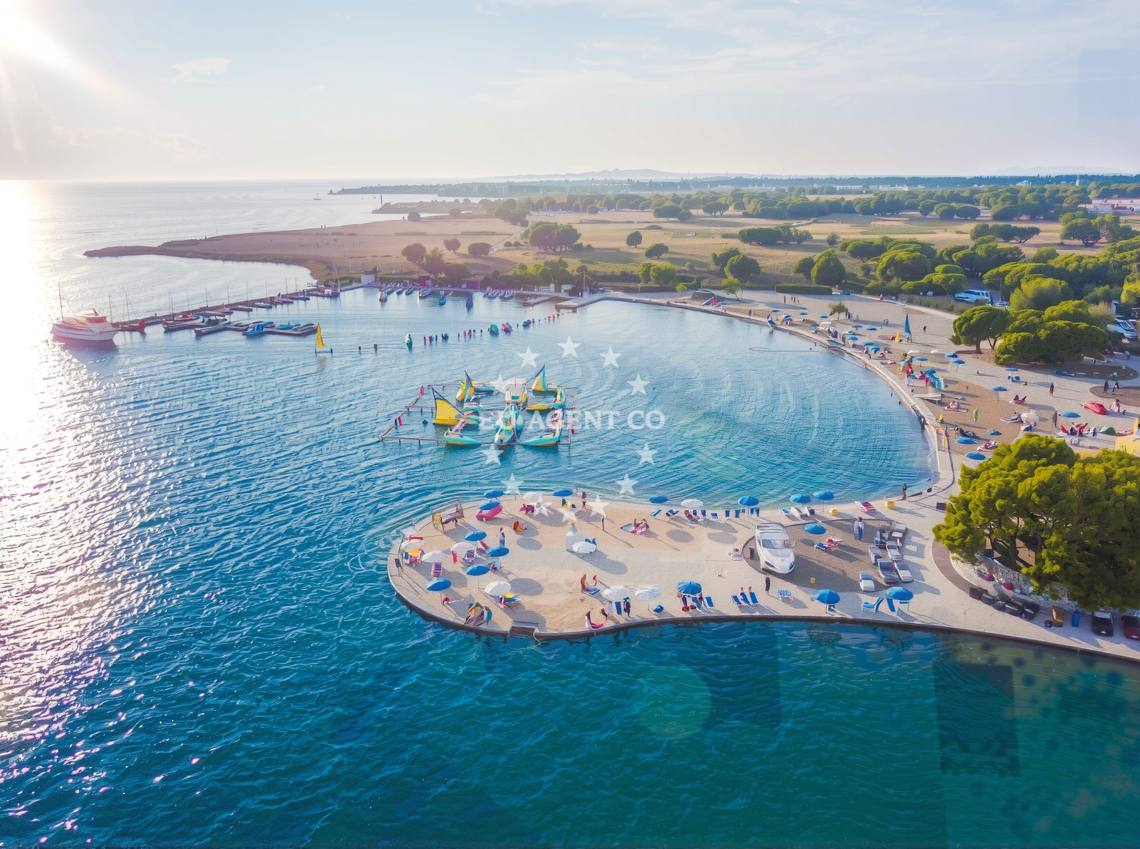 Beach facilities and surroundings at Zaton beach in Draznikova 78, Zaton