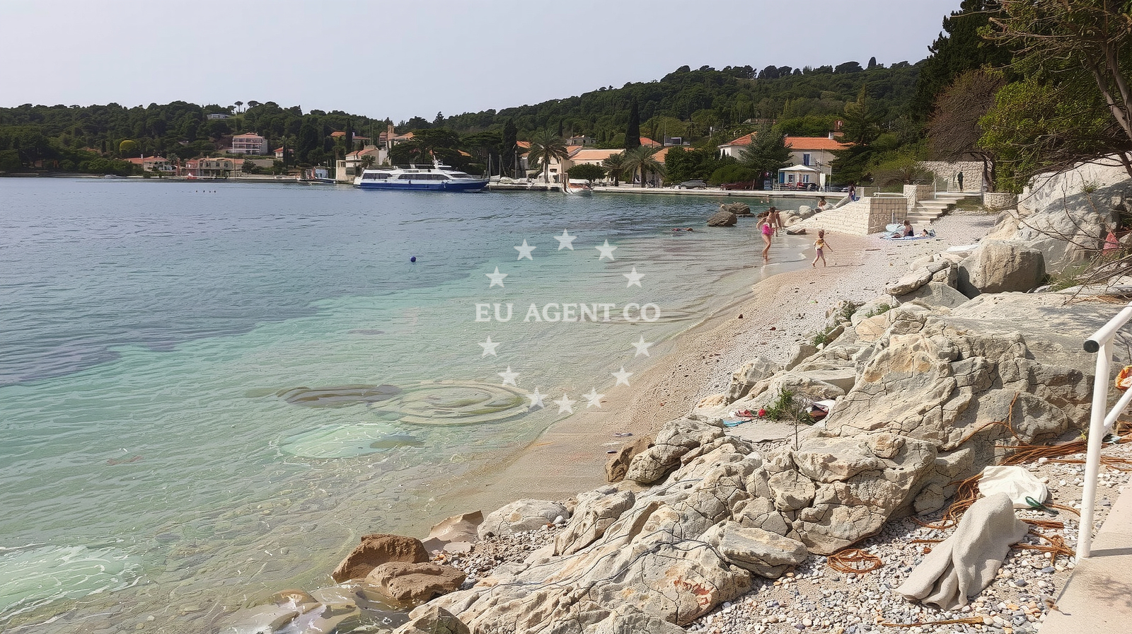 Beach facilities and surroundings at Zaton beach in Za Crkvom 6B 6B, Zaton