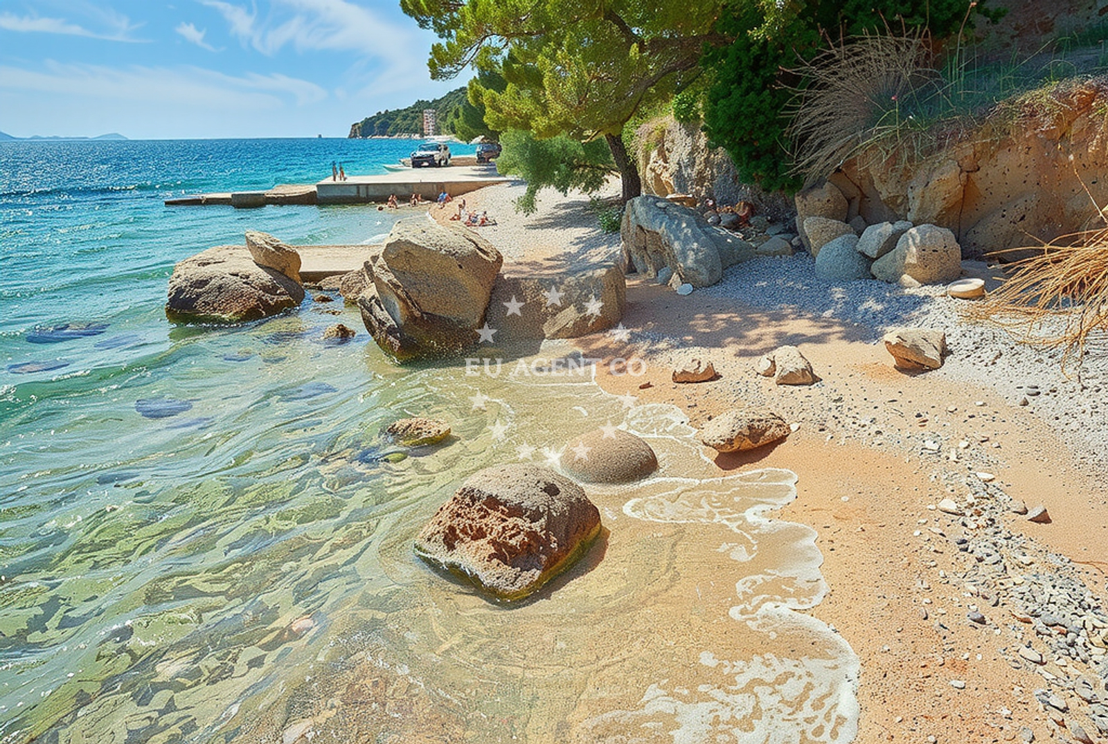 Shoreline and swimming area at Zavode istok, Čelina in Zavode istok