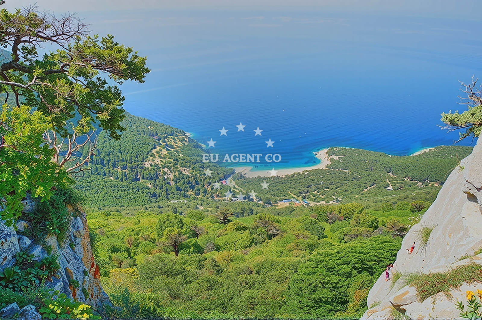 Shoreline and swimming area at Zbišina (Cres): beaches and coves in Zbišina (Cres)