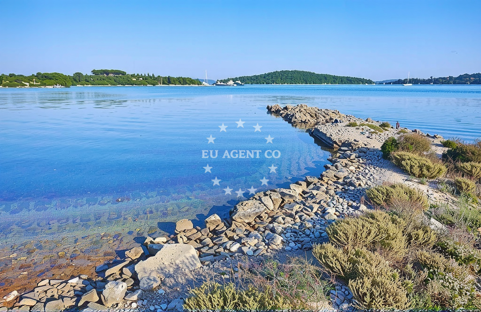 Shoreline and swimming area at Ždrelaščica, Kukljica (Ugljan) in Ždrelaščica