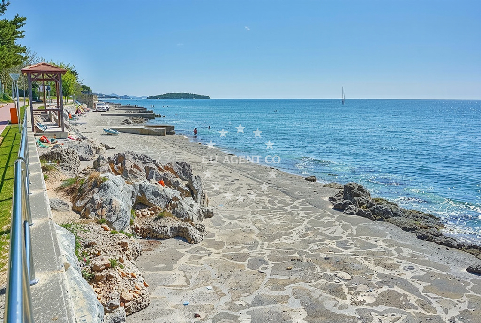 Sea and coastal view of Zelena laguna, Funtana in Zelena laguna